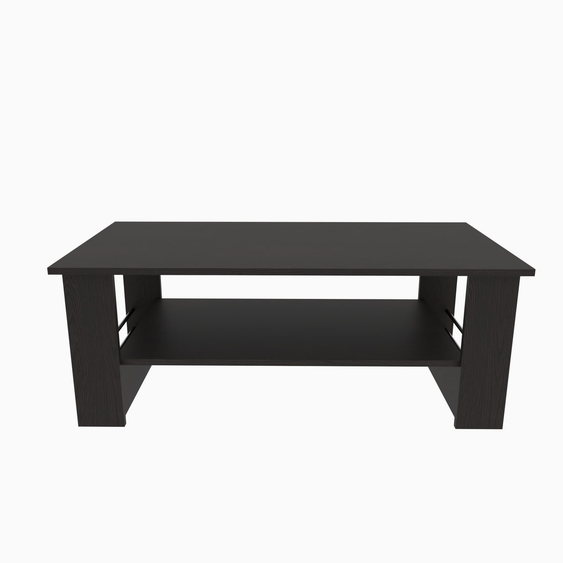 Florestawud Engineered Wood Coffee Table with Open Storage Shelf – Wenge Finish