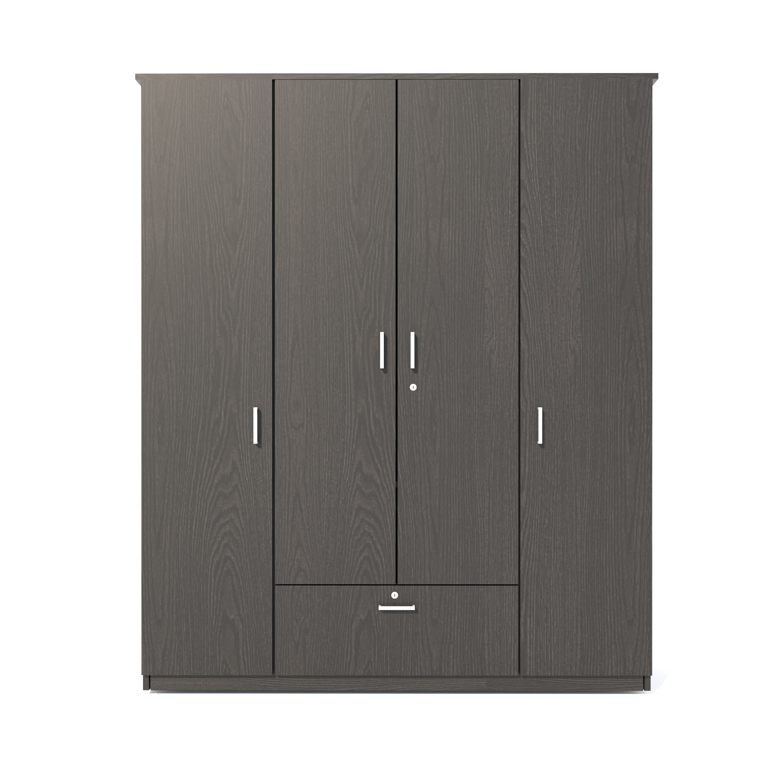Florestawud 4 Door Engineered Wood Wardrobe with Drawer – Wenge Finish