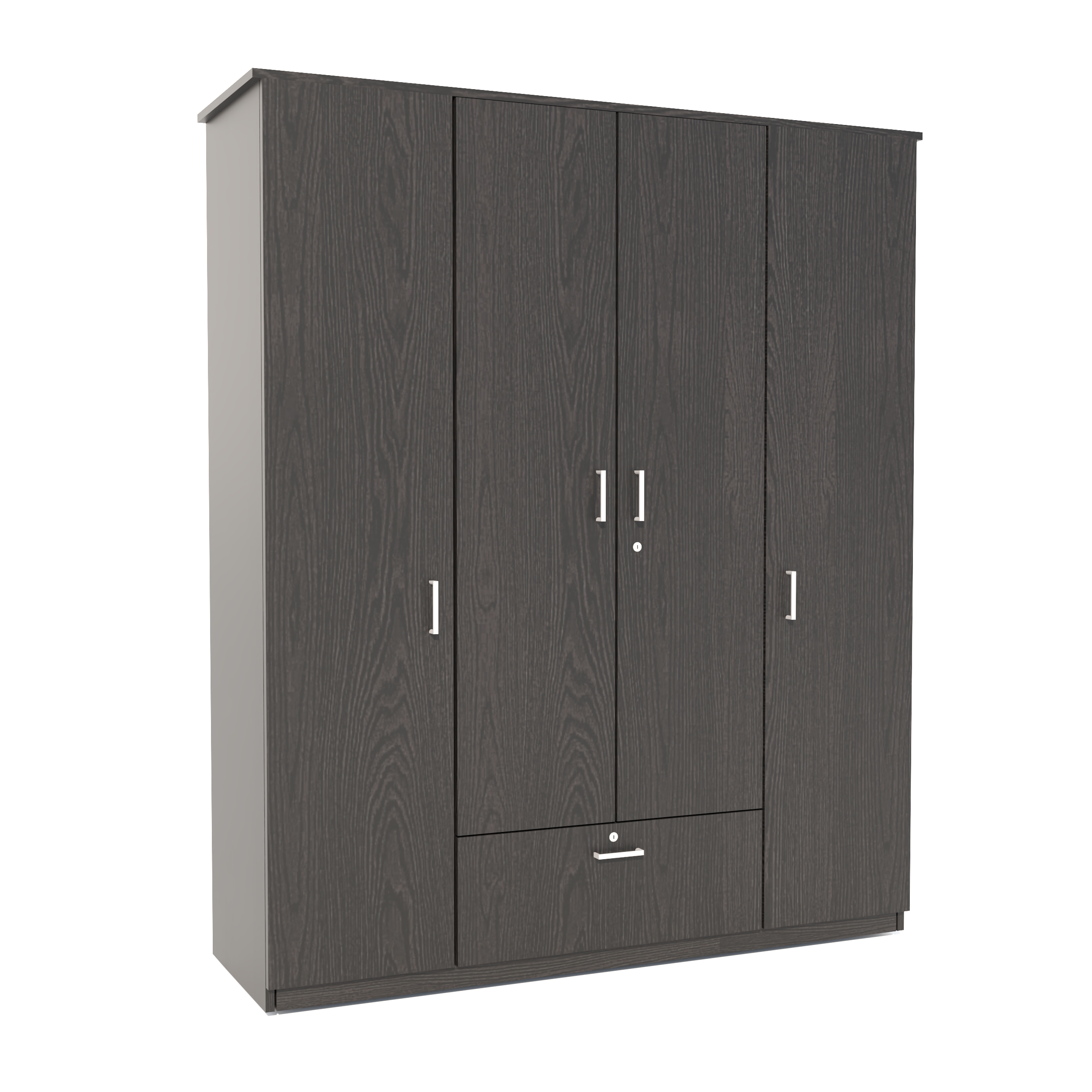 Florestawud 4 Door Engineered Wood Wardrobe with Drawer – Wenge Finish