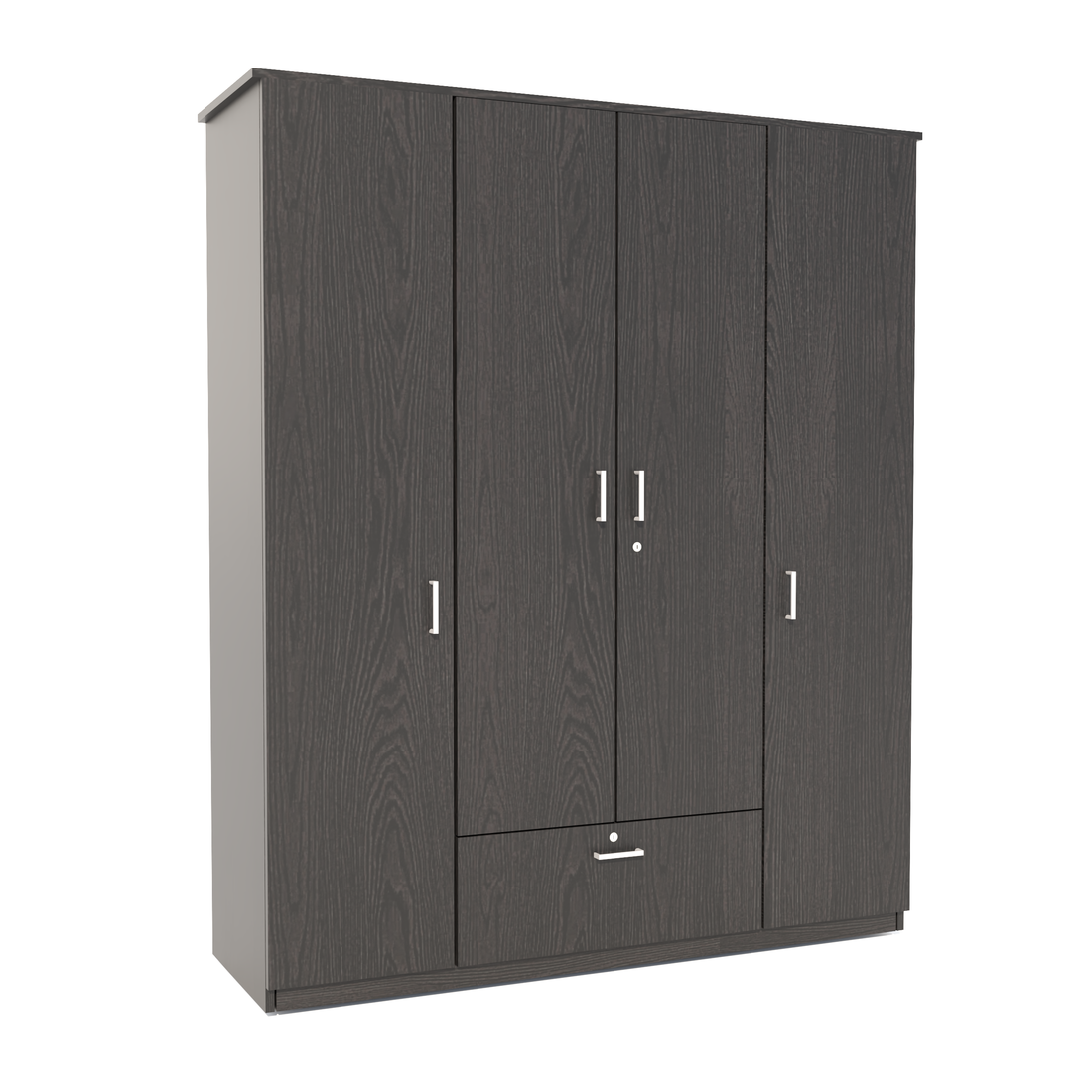 Florestawud 4 Door Engineered Wood Wardrobe with Drawer – Wenge Finish