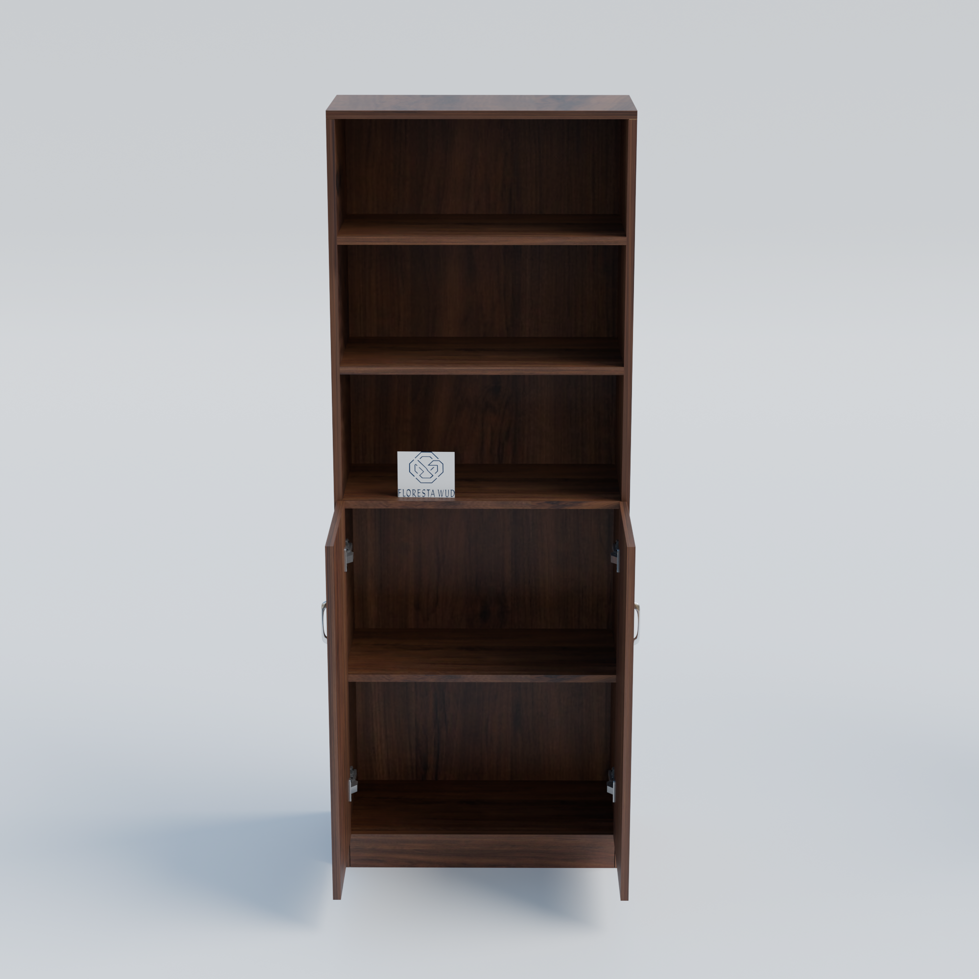 Florestawud Wooden Kitchen Storage Cabinet with Shelves – Wenge Color