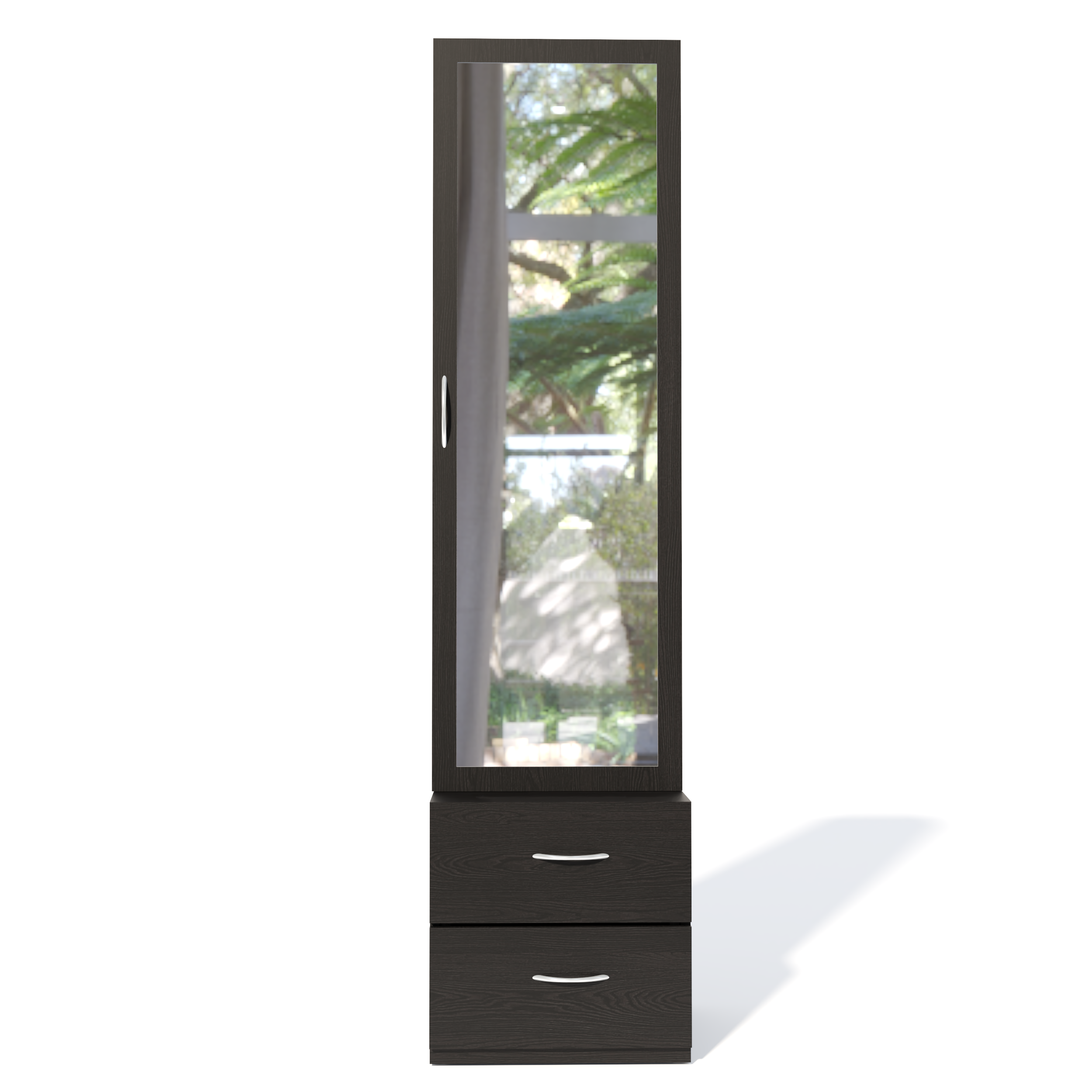 Florestawud Engineered Wood Dressing Table with Mirror & Drawers – Wenge Finish