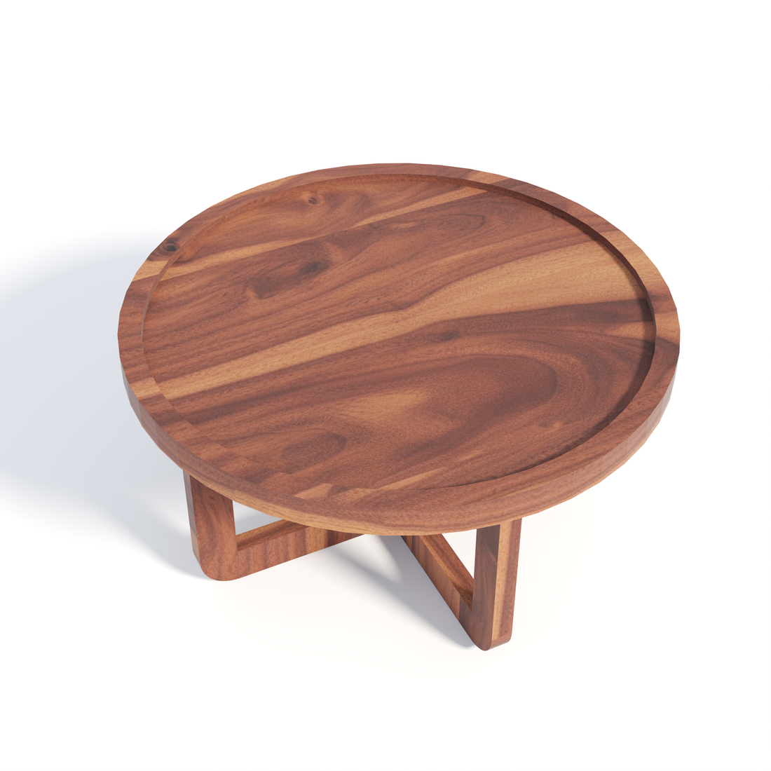 Florestawud Solid Sheesham Wood Round Coffee Table – Honey Finish
