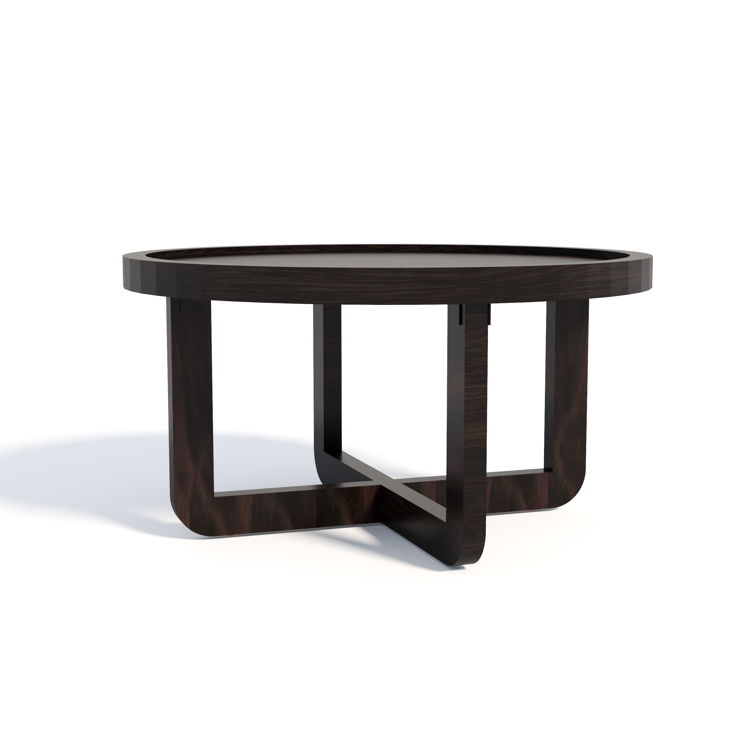 Florestawud Solid Sheesham Wood Round Coffee Table – Walnut Finish