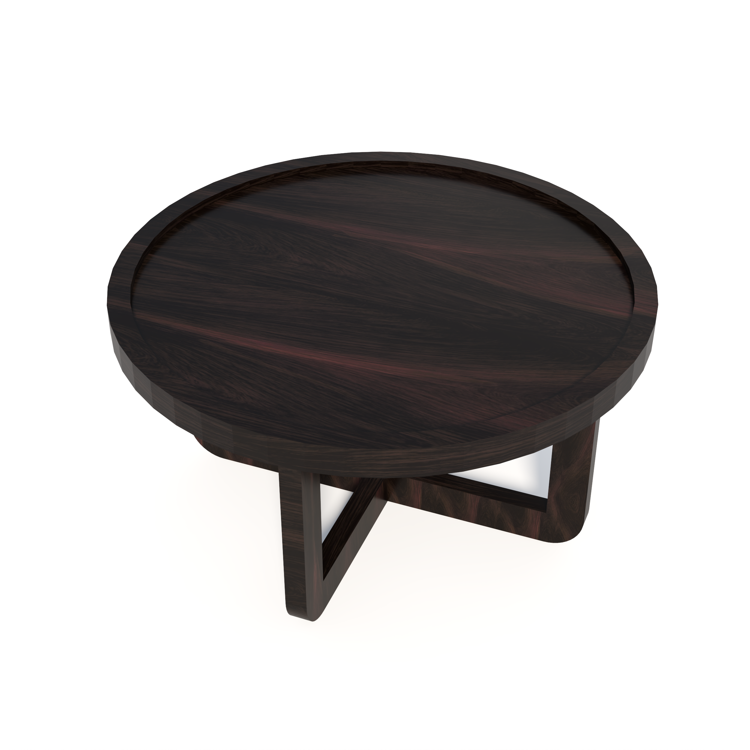 Florestawud Solid Sheesham Wood Round Coffee Table – Walnut Finish