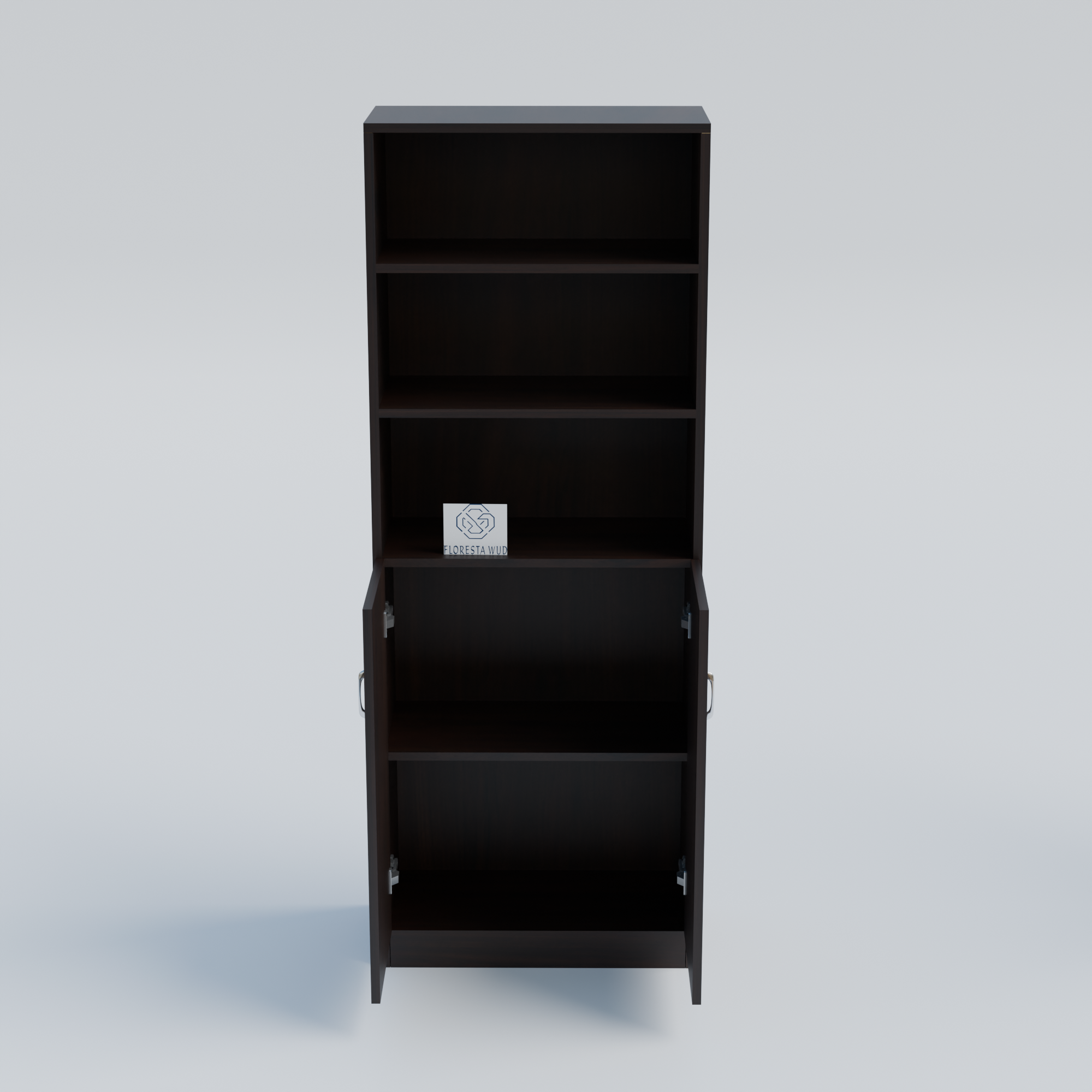 Florestawud Wooden Kitchen Storage Cabinet with Shelves – Wenge Color