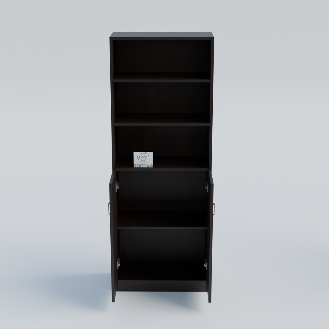 Florestawud Wooden Kitchen Storage Cabinet with Shelves – Wenge Color