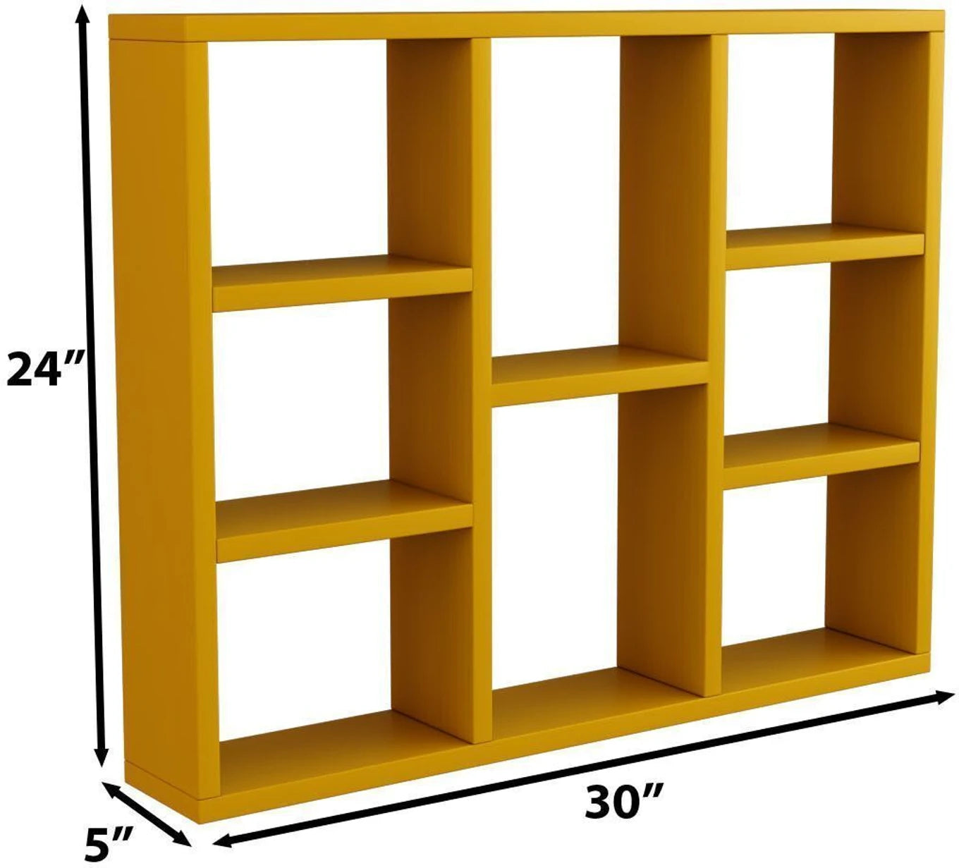Modern Yellow Wall Display Shelf for Home & Office Decor