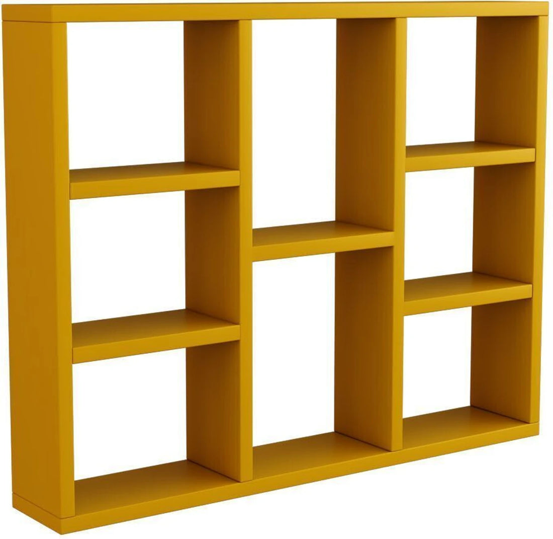 Modern Yellow Wall Display Shelf for Home & Office Decor