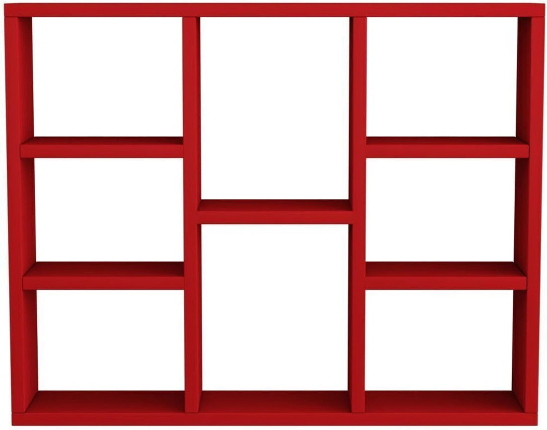 Modern Red Wall Display Shelf for Home & Office Decor