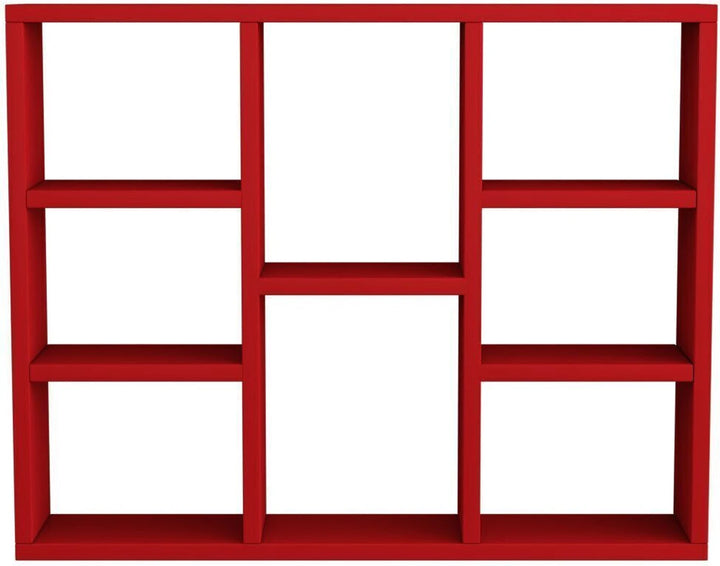 Modern Red Wall Display Shelf for Home & Office Decor