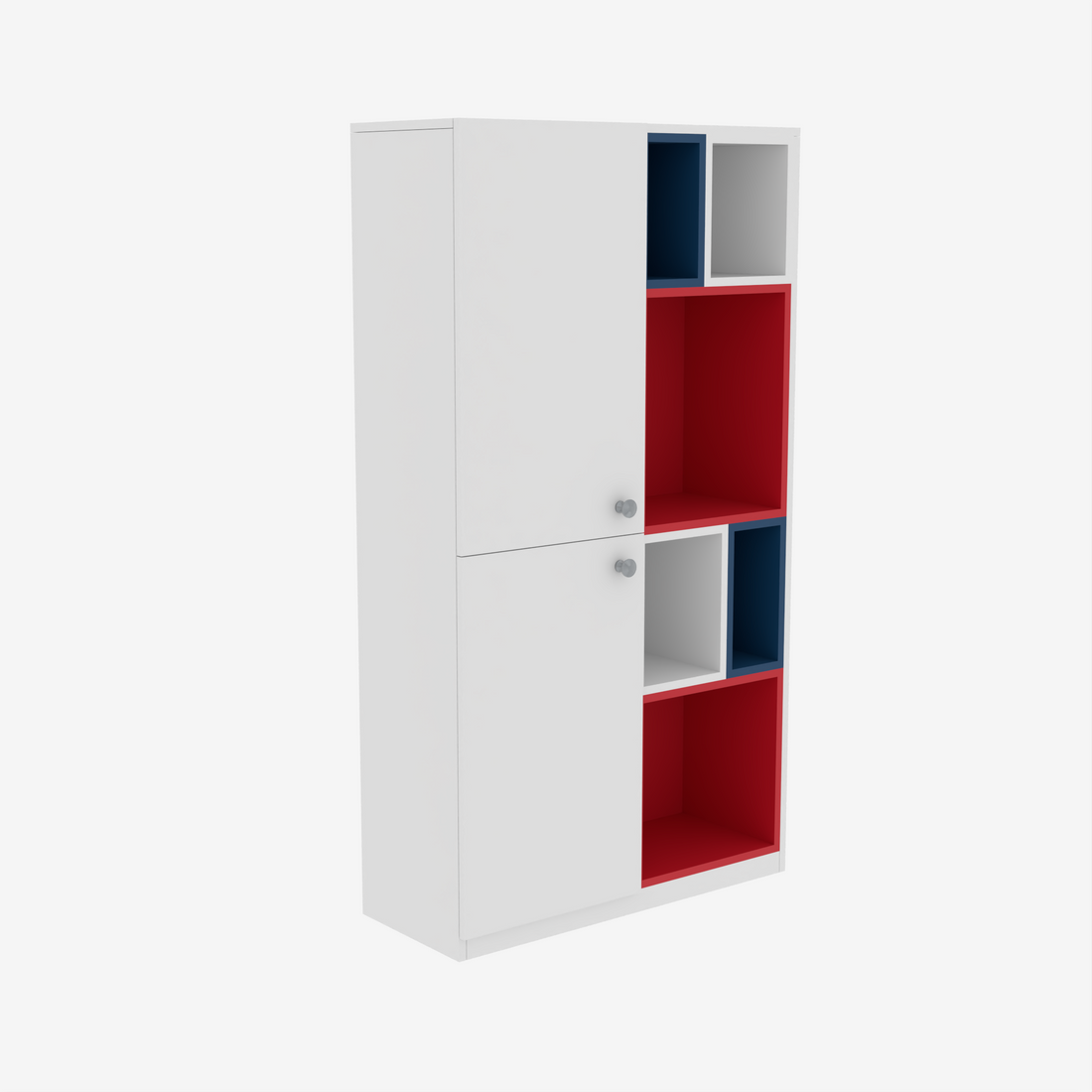 Florestawud Kids Book Storage Cabinet with Shelves – White Finish