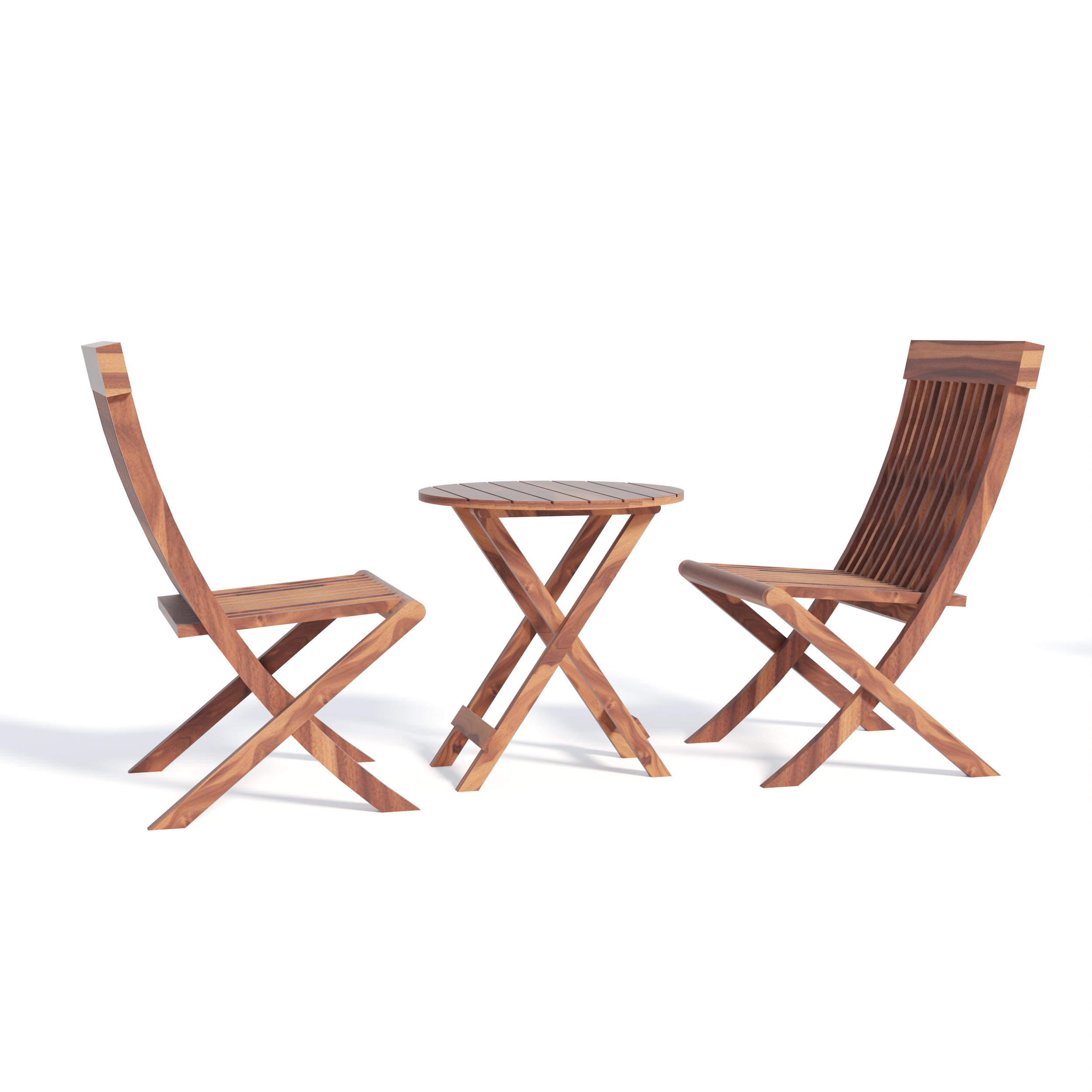 Florestawud Solid Sheesham Wood Outdoor Bistro Set – Honey Finish