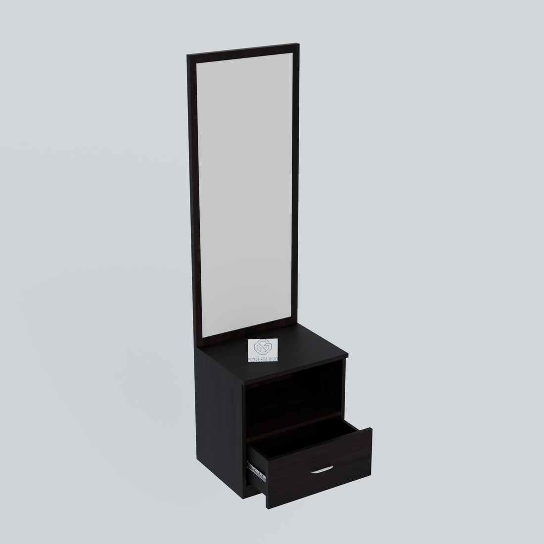 Florestawud Engineered Wood Dressing Table with Mirror – Wenge Finish