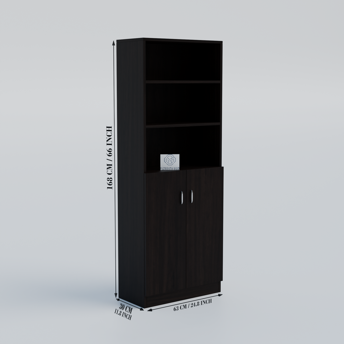 Florestawud Wooden Kitchen Storage Cabinet with Shelves – Wenge Color