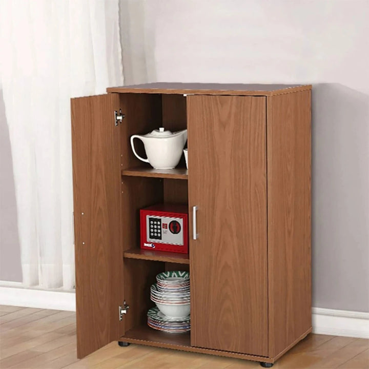 Wooden Storage Cabinet with Double Doors for Home & Office