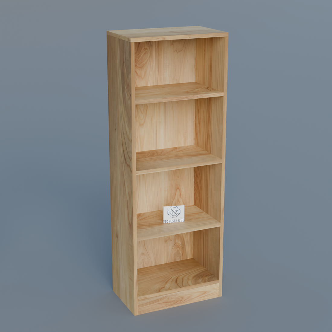 Florestawud Engineered Wood 4-Tier Open Kitchen Storage Rack – Natural Finish