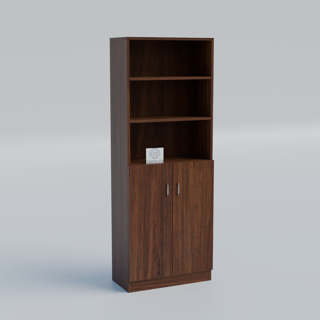 Florestawud Wooden Kitchen Storage Cabinet with Shelves – Brown Color