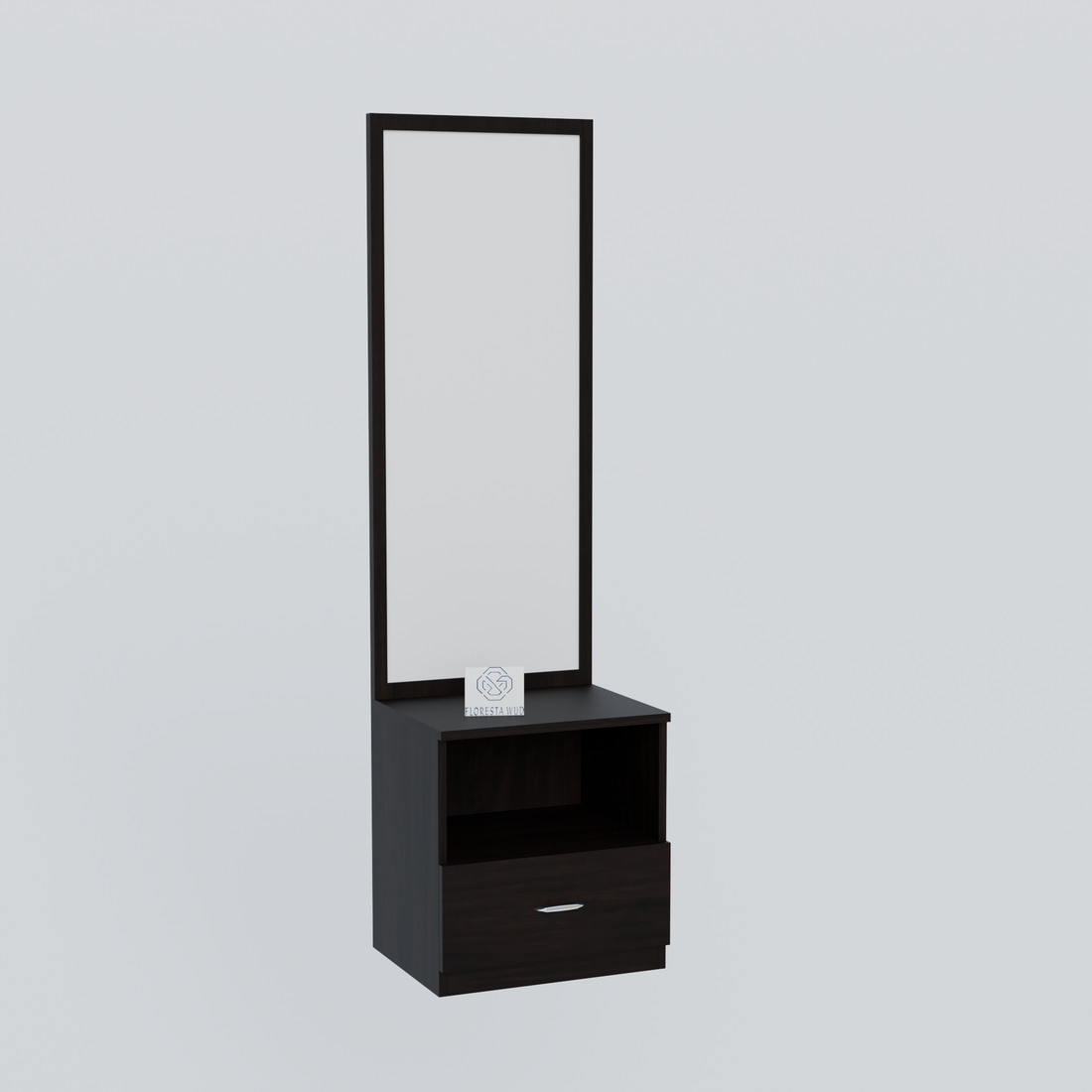 Florestawud Engineered Wood Dressing Table with Mirror – Wenge Finish