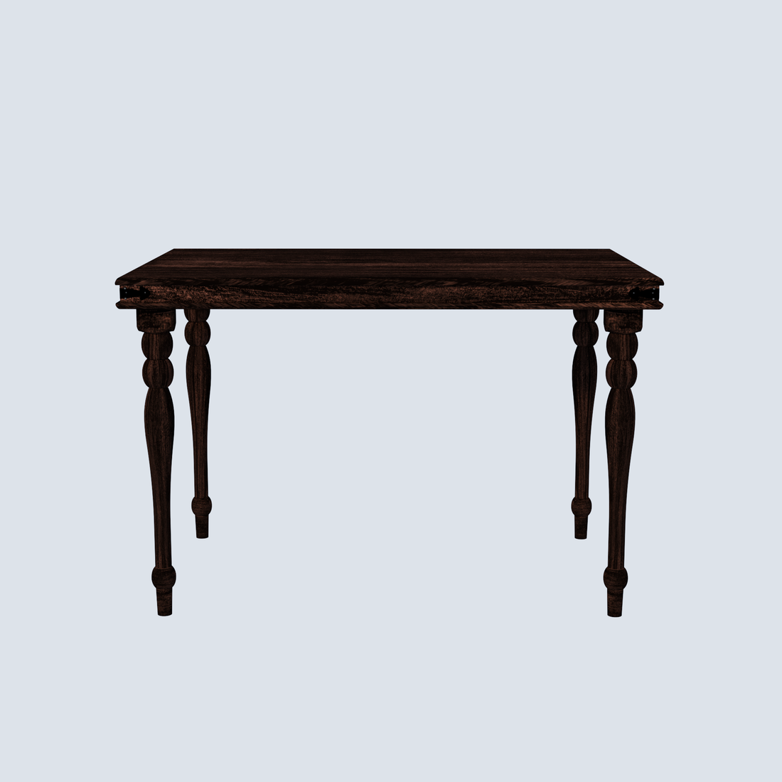 Florestawud Solid Sheesham Wood 4 Seater Dining Table Set – Walnut Finish
