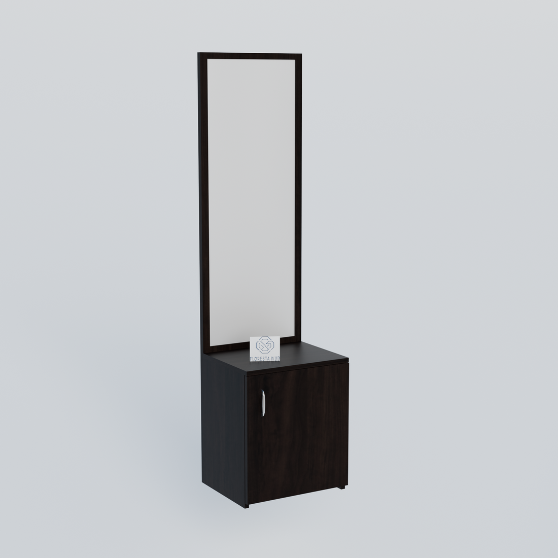 Florestawud Wooden Dressing Table with Full-Length Mirror & Storage Cabinet – Wenge Finish