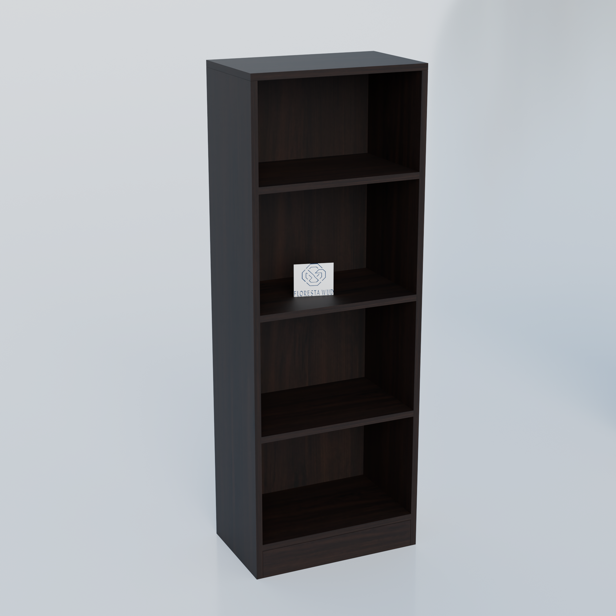 Florestawud Engineered Wood 4-Tier Open Kitchen Storage Rack – Wenge Finish