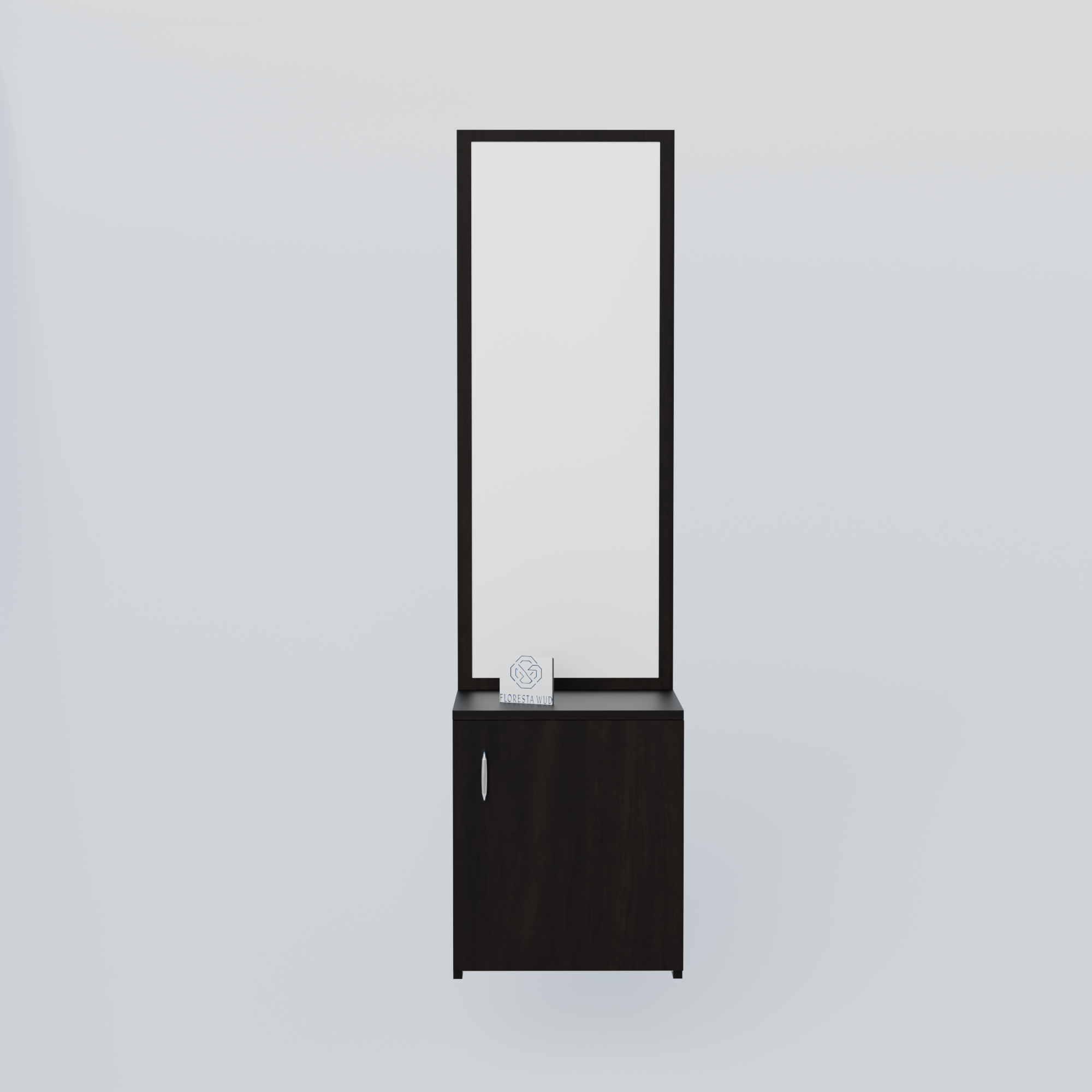 Florestawud Wooden Dressing Table with Full-Length Mirror & Storage Cabinet – Wenge Finish
