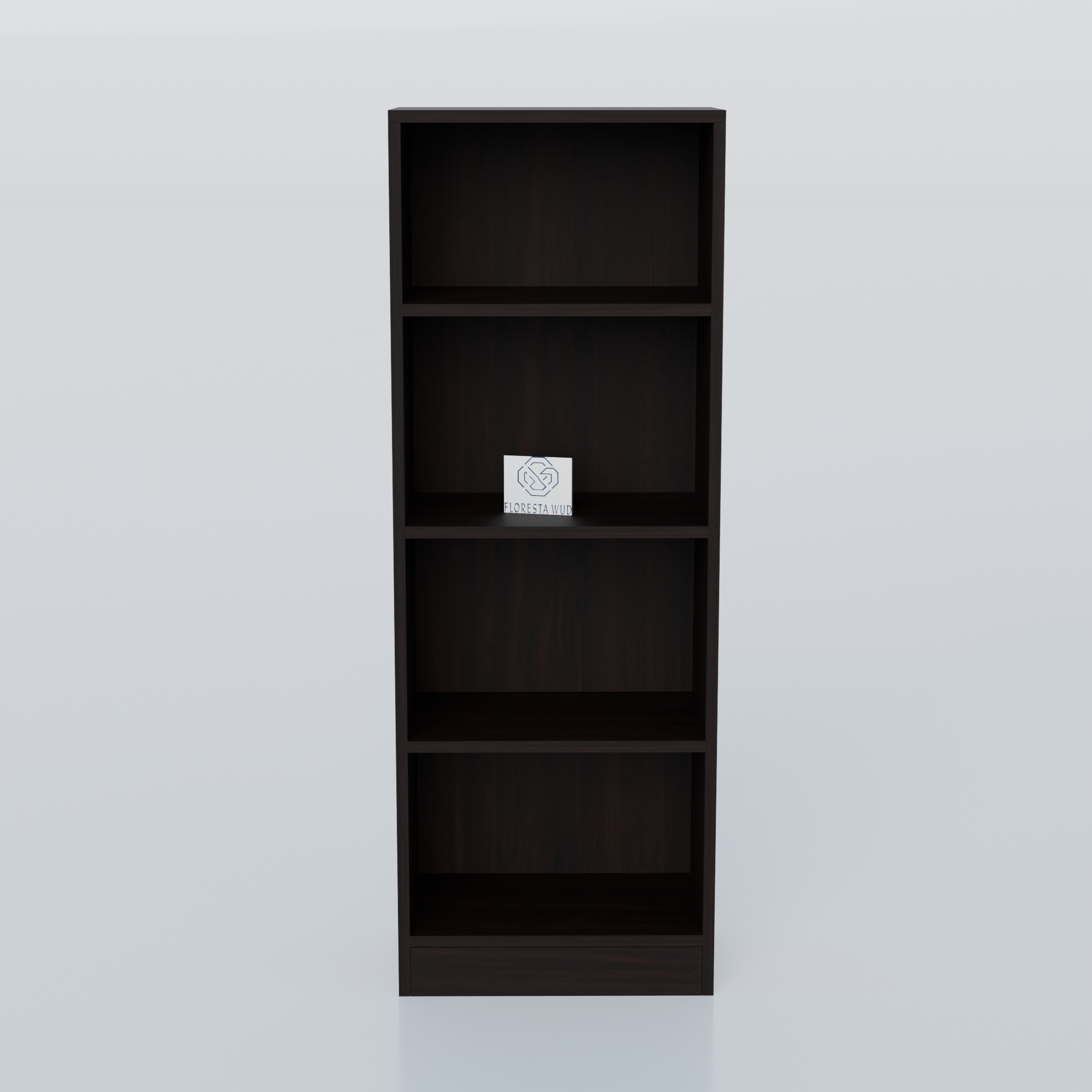 Florestawud Engineered Wood 4-Tier Open Kitchen Storage Rack – Wenge Finish