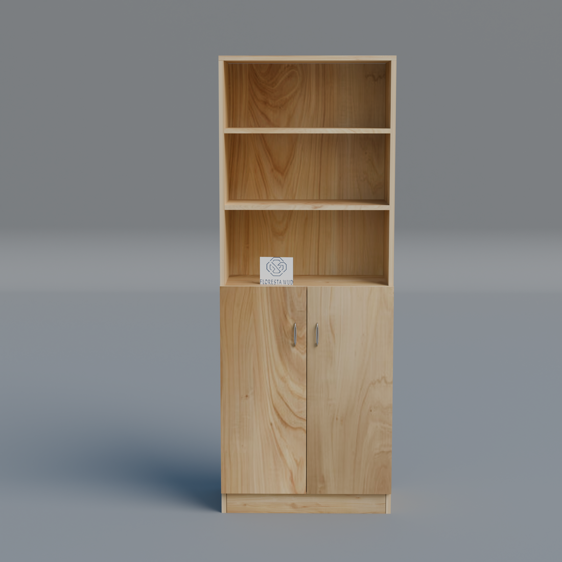 Florestawud Wooden Kitchen Storage Cabinet with Shelves – Natural color