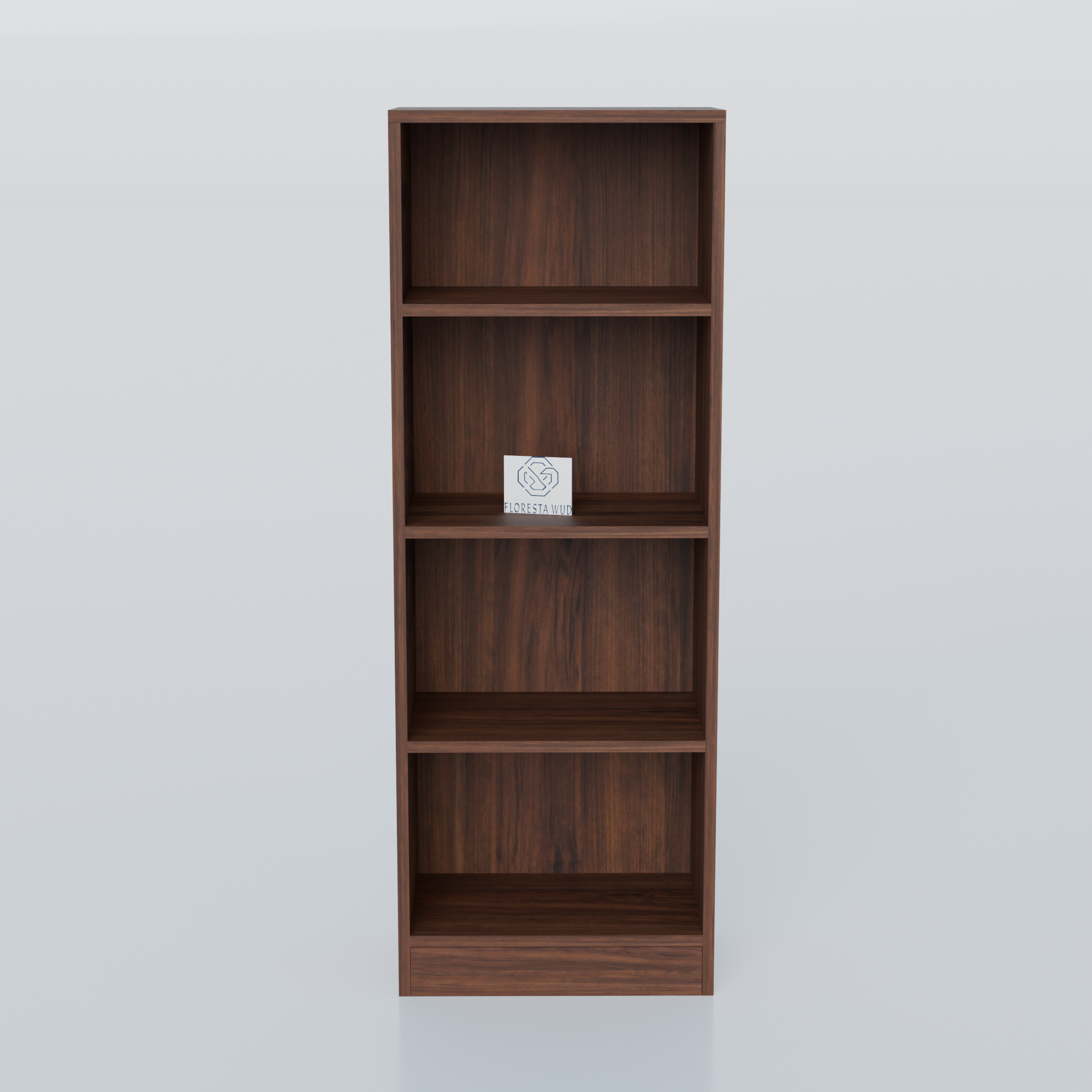 Florestawud Engineered Wood 4-Tier Open Kitchen Storage Rack – Brown Finish