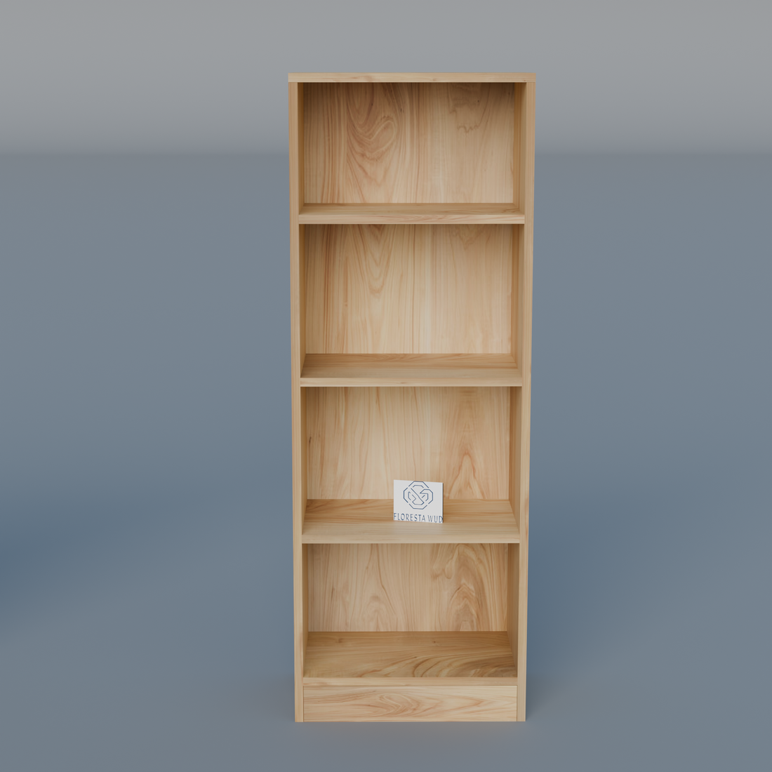 Florestawud Engineered Wood 4-Tier Open Kitchen Storage Rack – Natural Finish