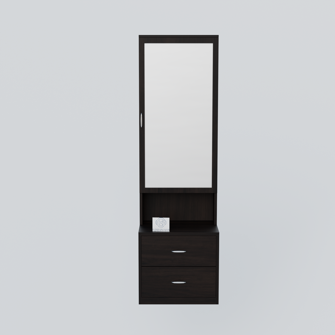 Engineered Wood Dressing Table with Mirror & 2 Drawers – Wenge Finish