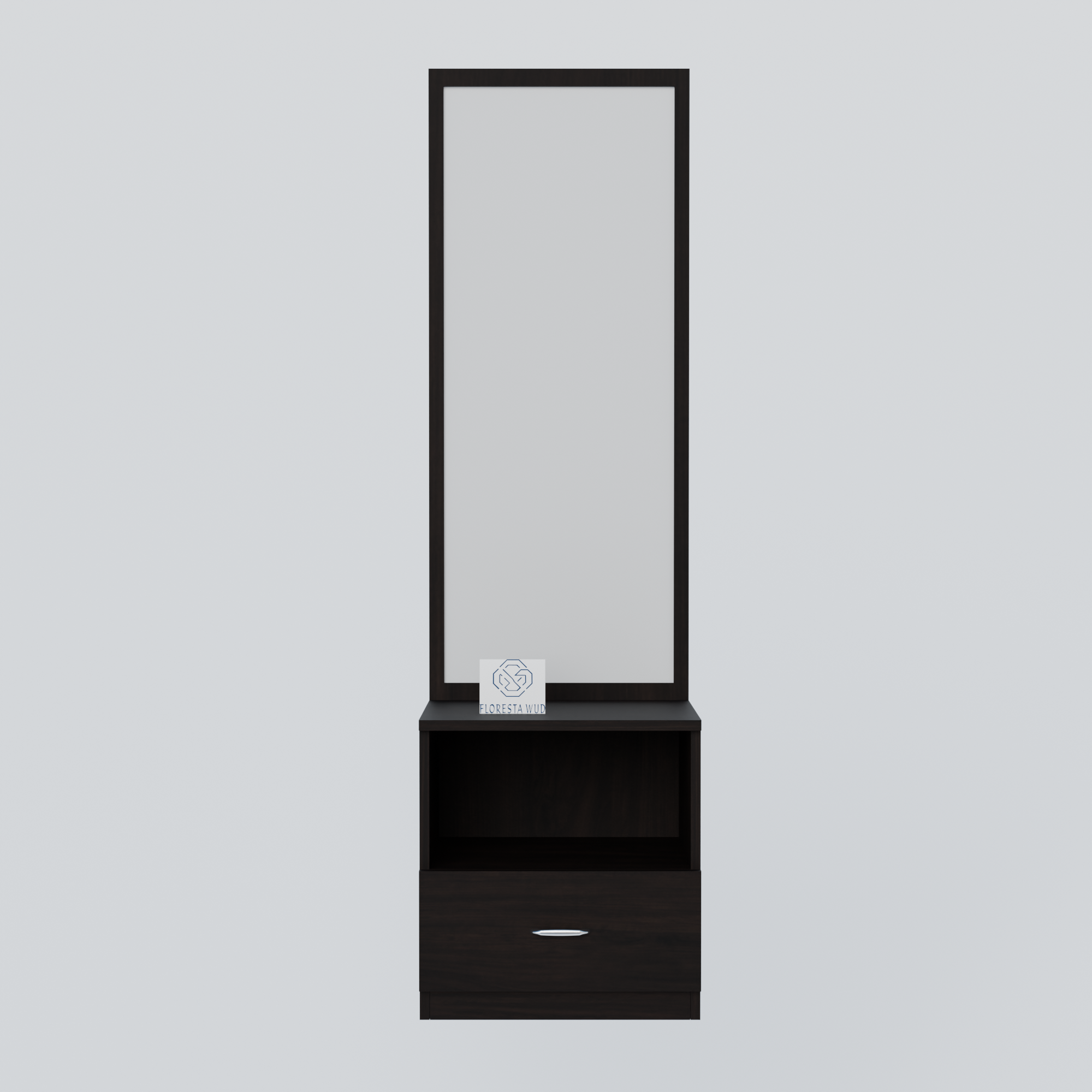 Florestawud Engineered Wood Dressing Table with Mirror – Wenge Finish