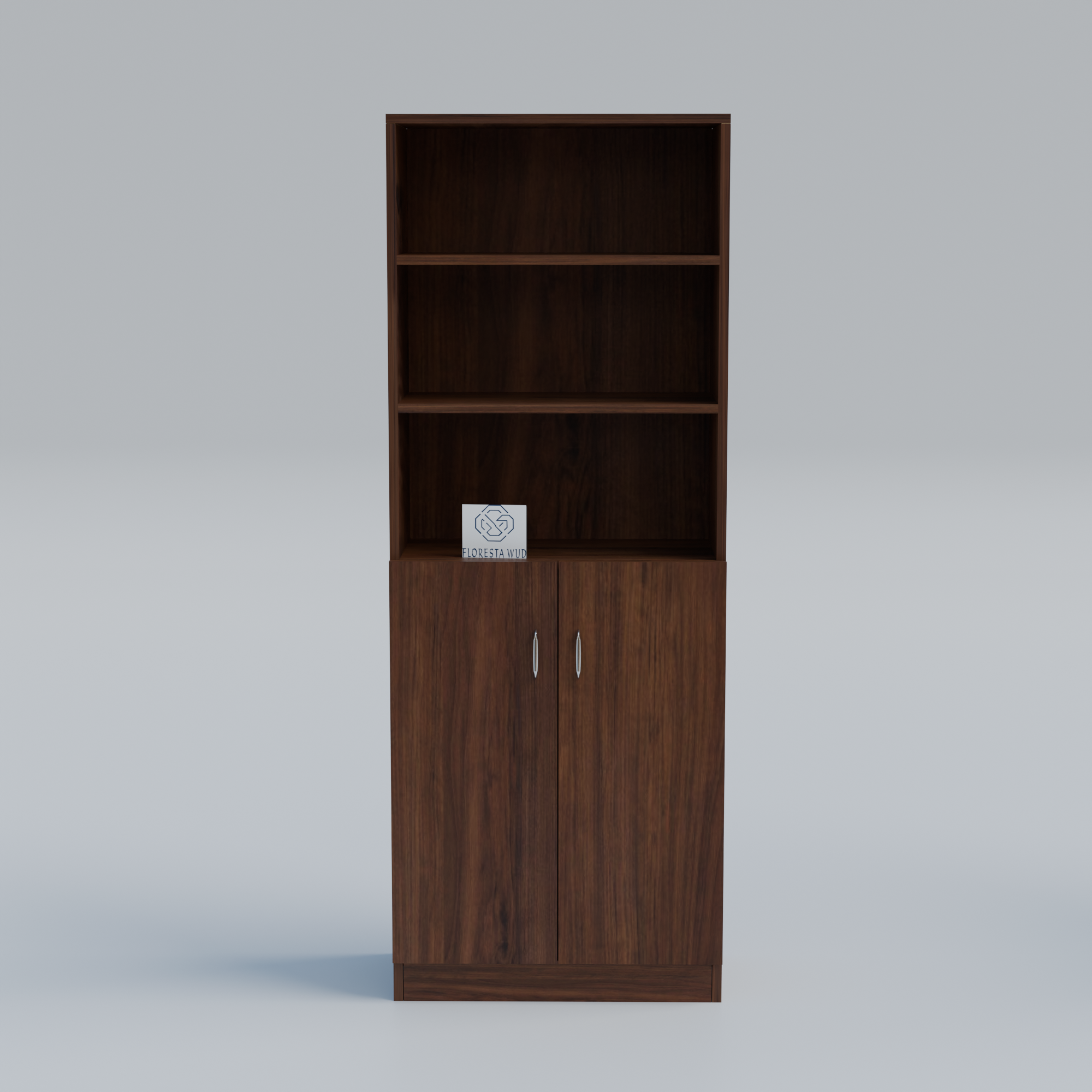 Florestawud Wooden Kitchen Storage Cabinet with Shelves – Brown Color