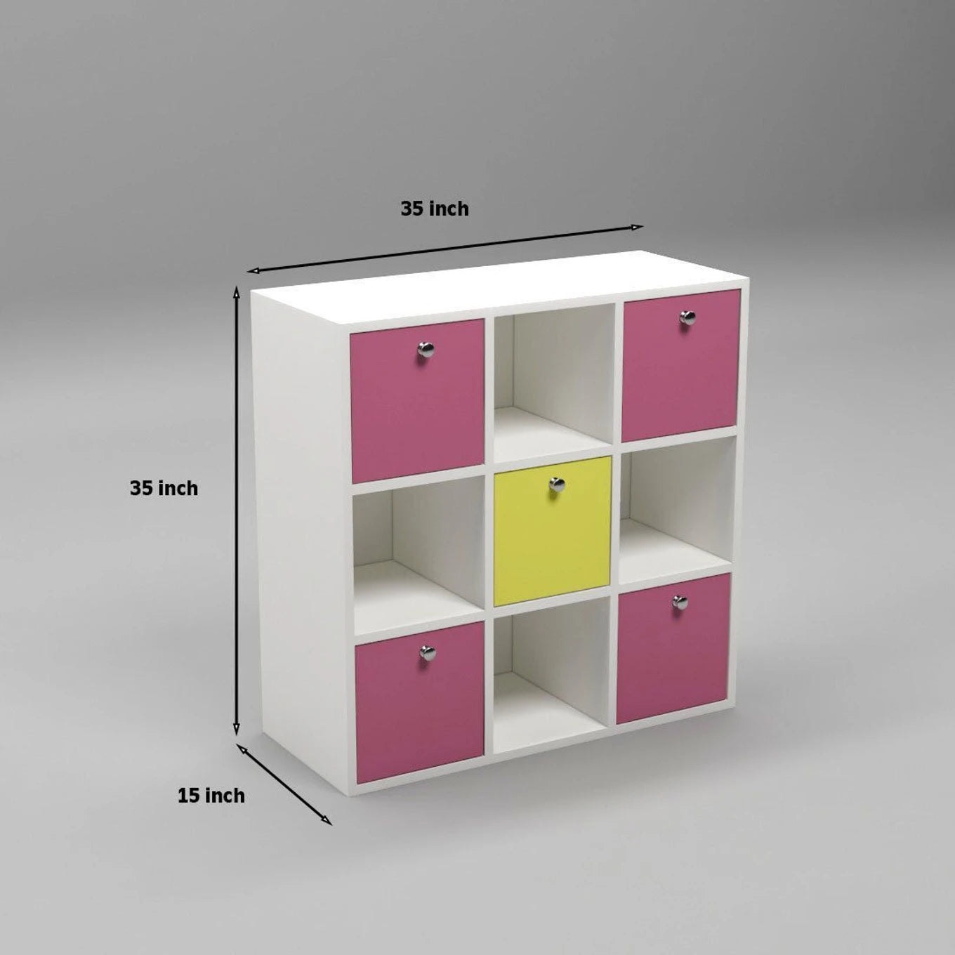 Floresta Wud Kids Storage Organizer Cabinet (White & Pink)