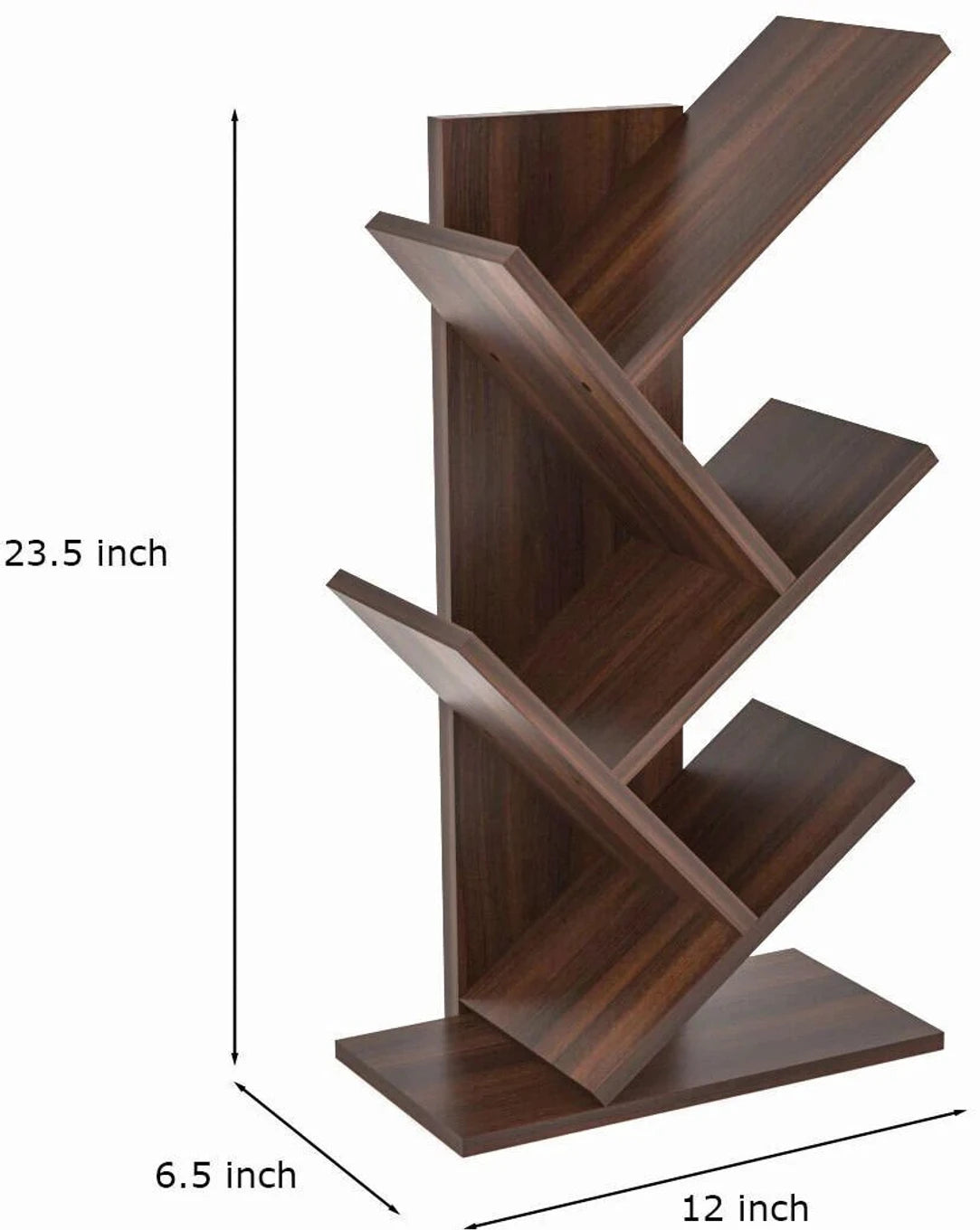 Floresta Wud Engineered Wood Tree Bookshelf (Walnut Finish)