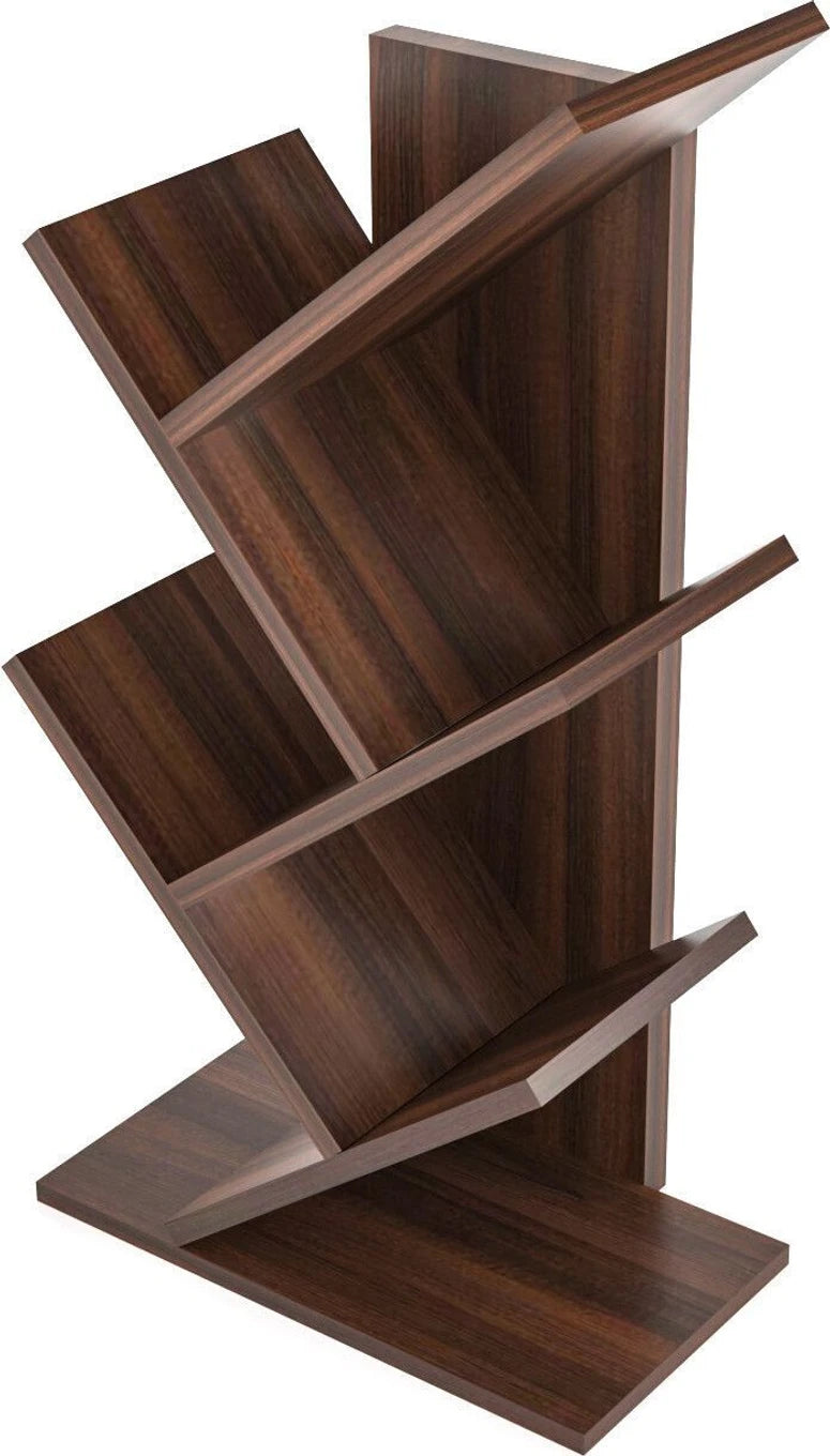Floresta Wud Engineered Wood Tree Bookshelf (Walnut Finish)