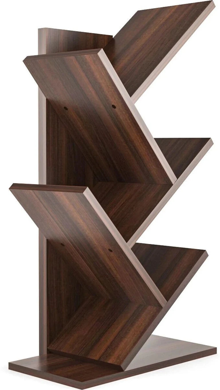 Floresta Wud Engineered Wood Tree Bookshelf (Walnut Finish)