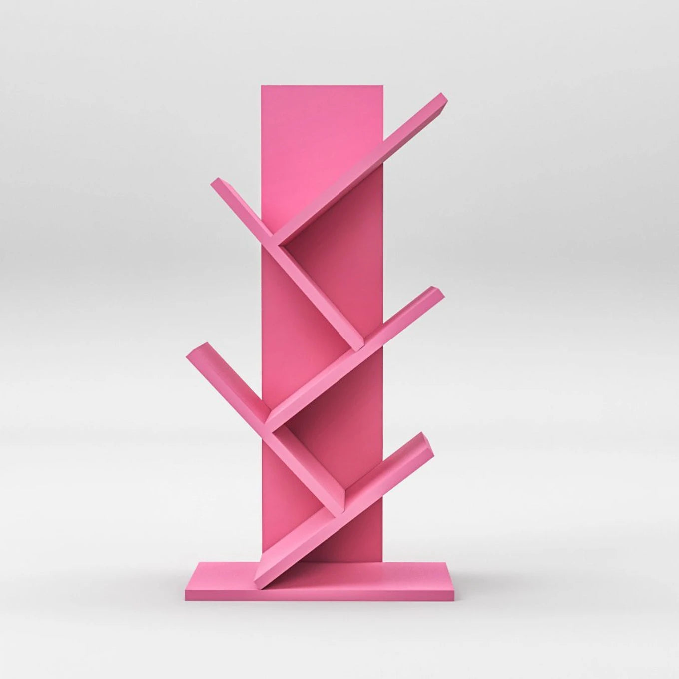 Floresta Wud Engineered Wood Tree Bookshelf (Pink Finish)