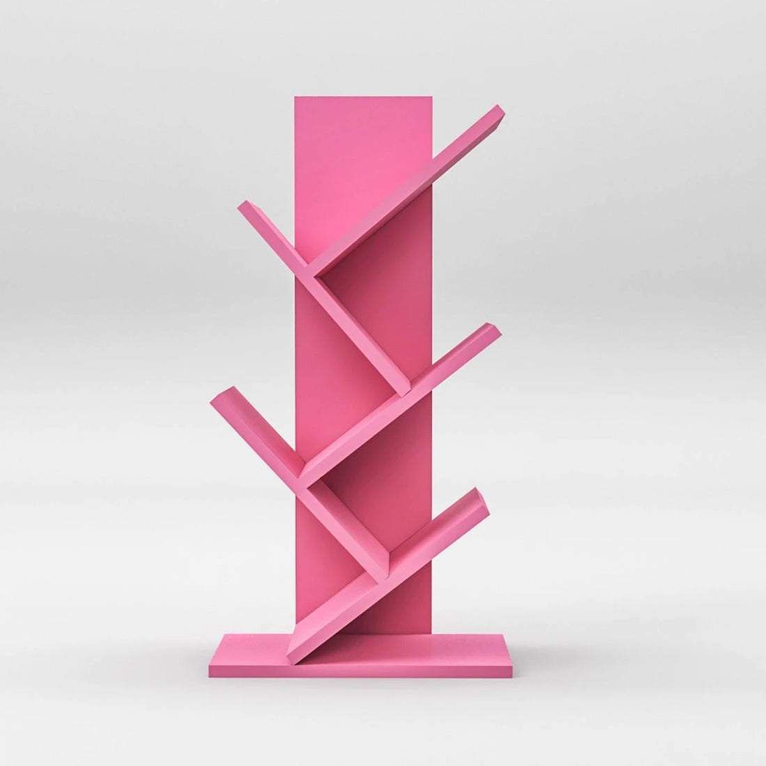 Floresta Wud Engineered Wood Tree Bookshelf (Pink Finish)