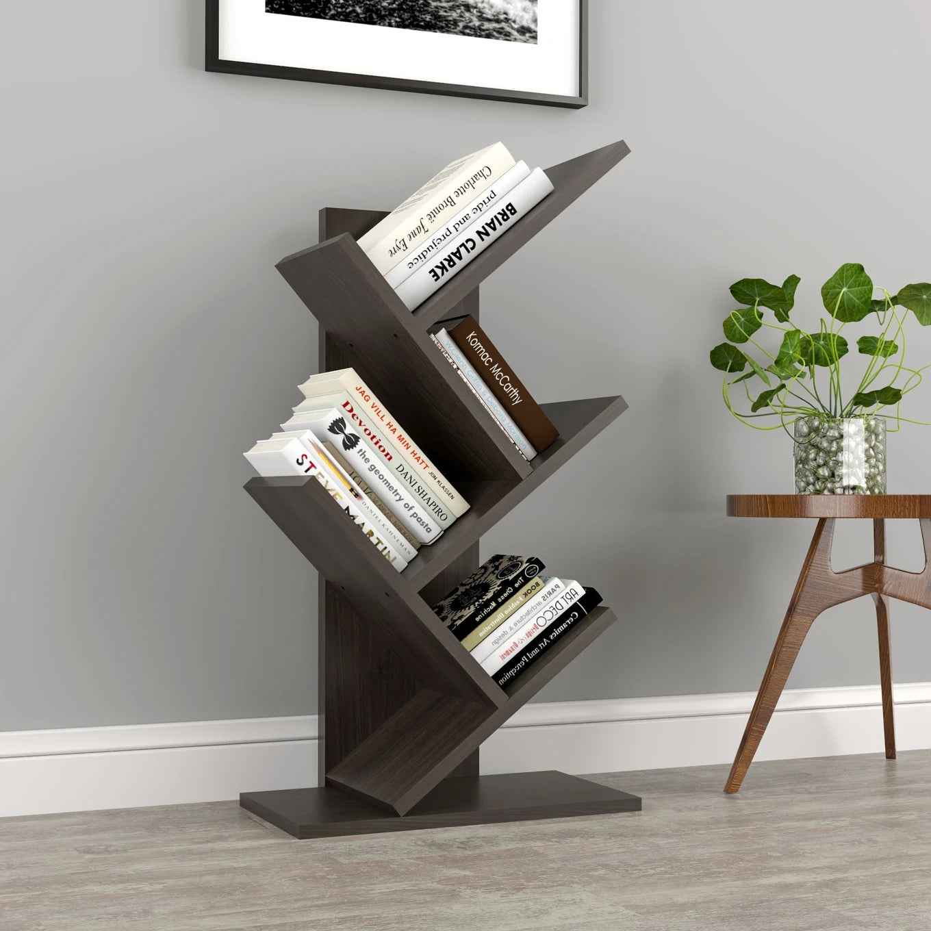 Floresta Wud Engineered Wood Tree Bookshelf (Wenge Finish)