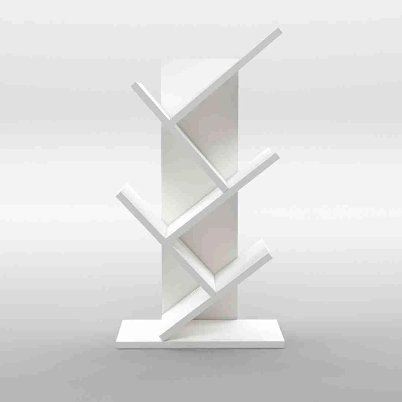 Floresta Wud Engineered Wood Tree Bookshelf (White Finish)