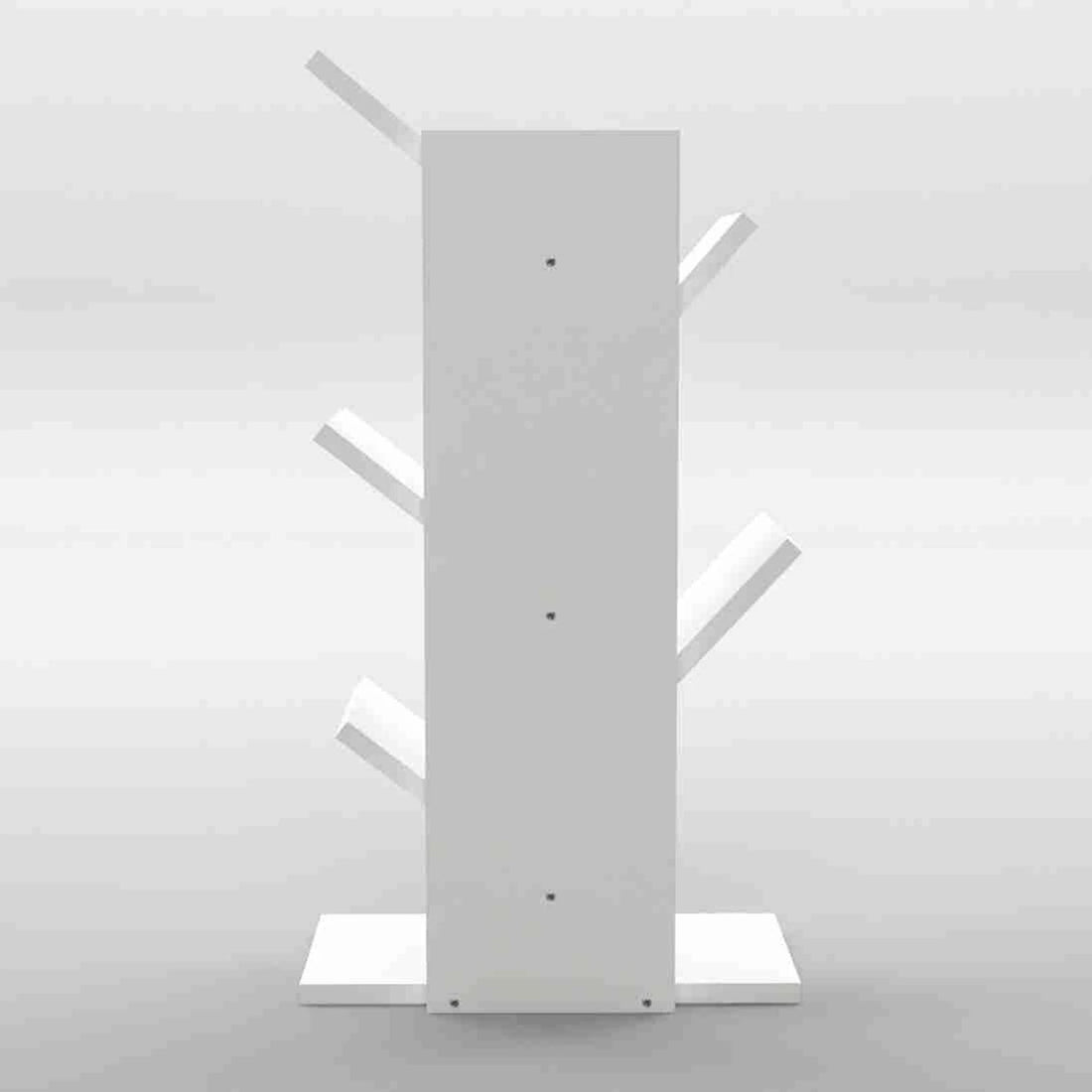 Floresta Wud Engineered Wood Tree Bookshelf (White Finish)