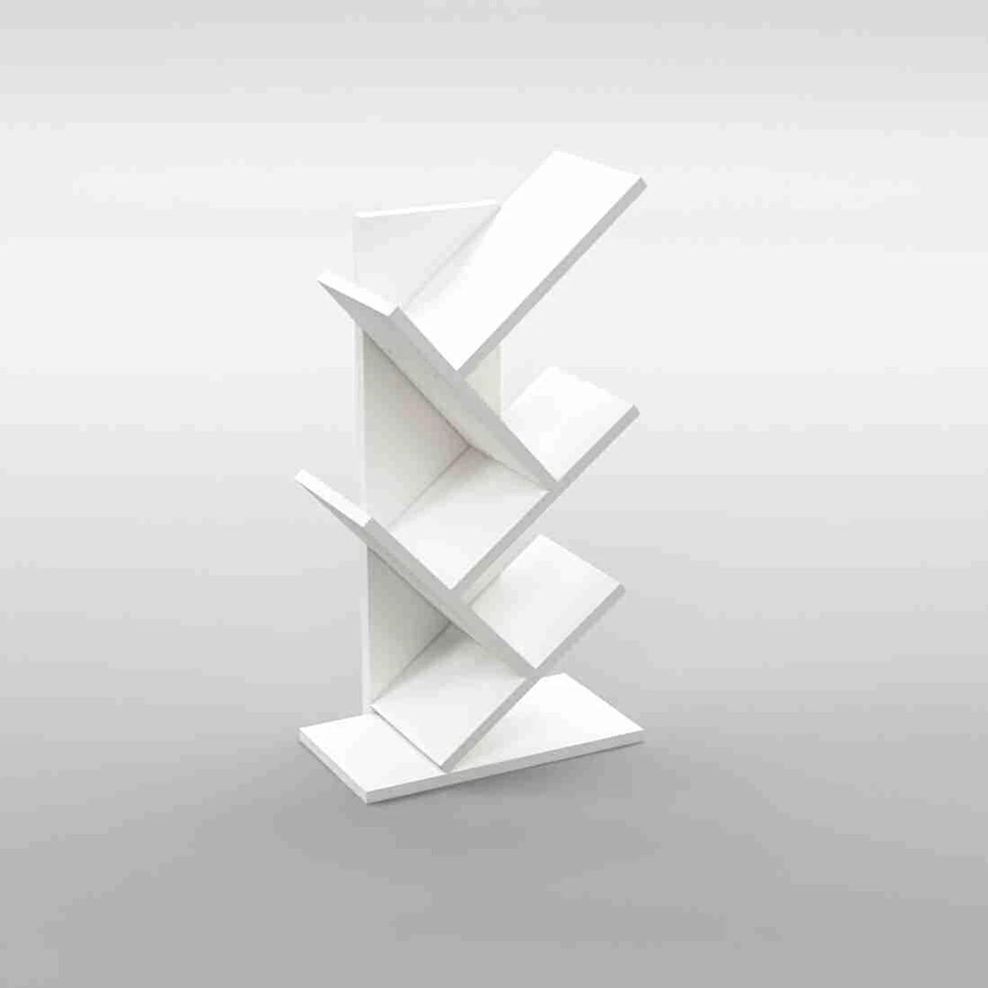 Floresta Wud Engineered Wood Tree Bookshelf (White Finish)
