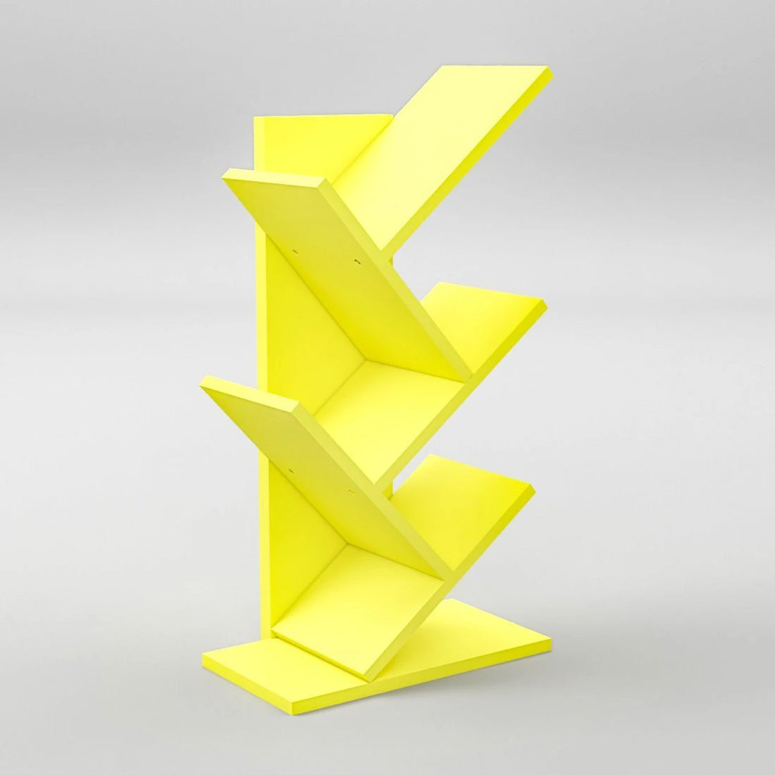 Floresta Wud Engineered Wood Tree Bookshelf (Yellow Finish)