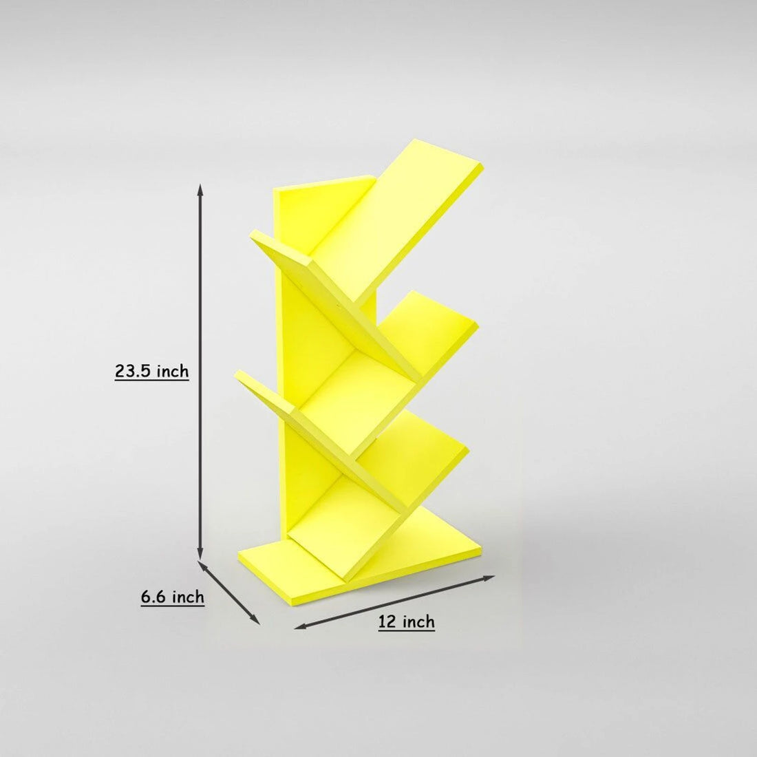Floresta Wud Engineered Wood Tree Bookshelf (Yellow Finish)