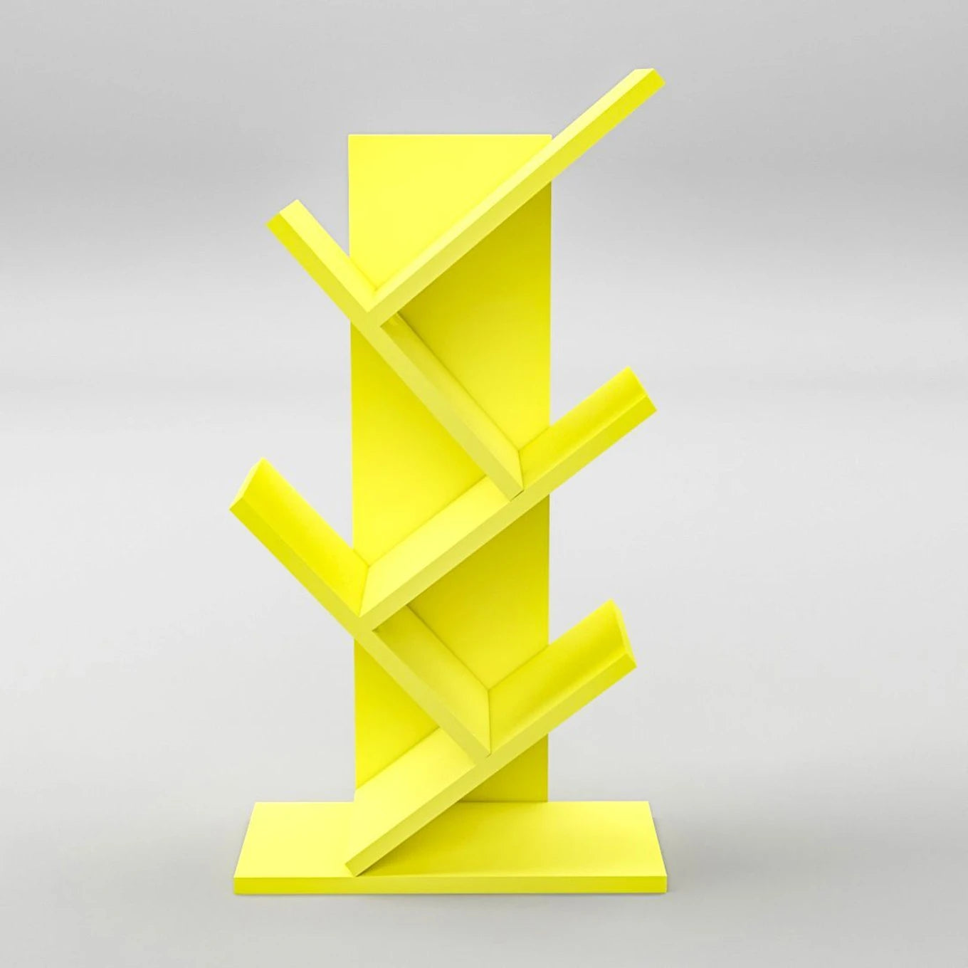 Floresta Wud Engineered Wood Tree Bookshelf (Yellow Finish)