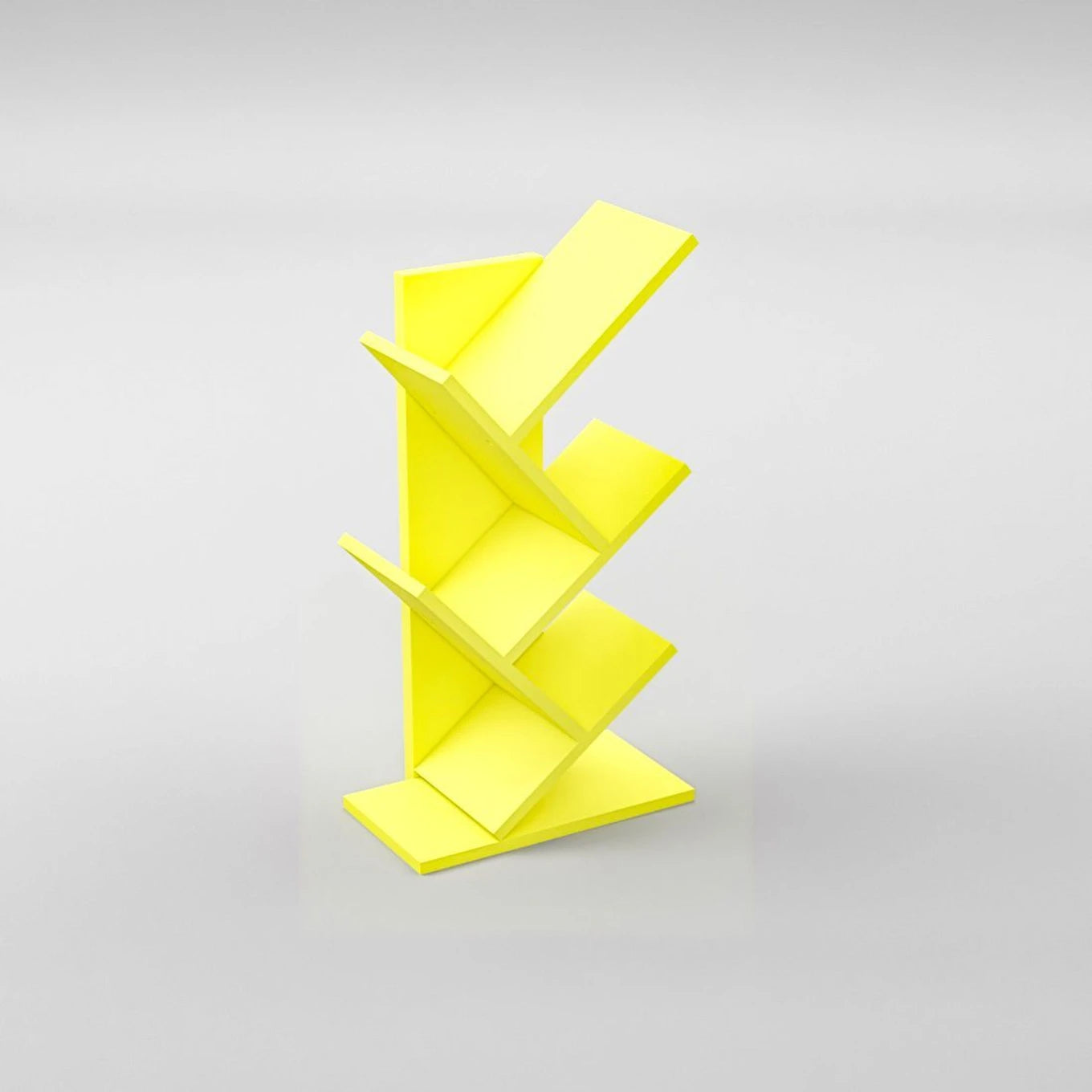 Floresta Wud Engineered Wood Tree Bookshelf (Yellow Finish)