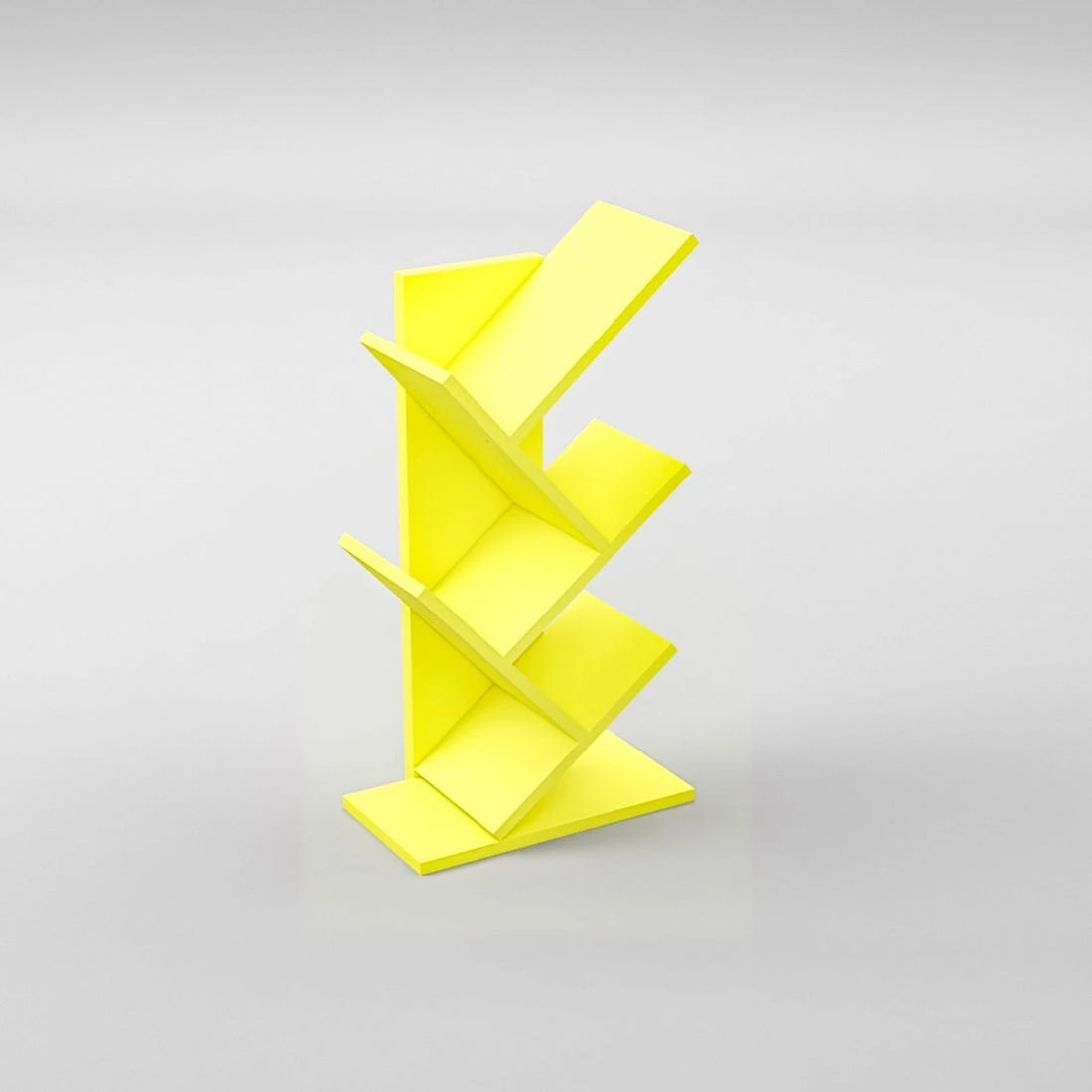 Floresta Wud Engineered Wood Tree Bookshelf (Yellow Finish)