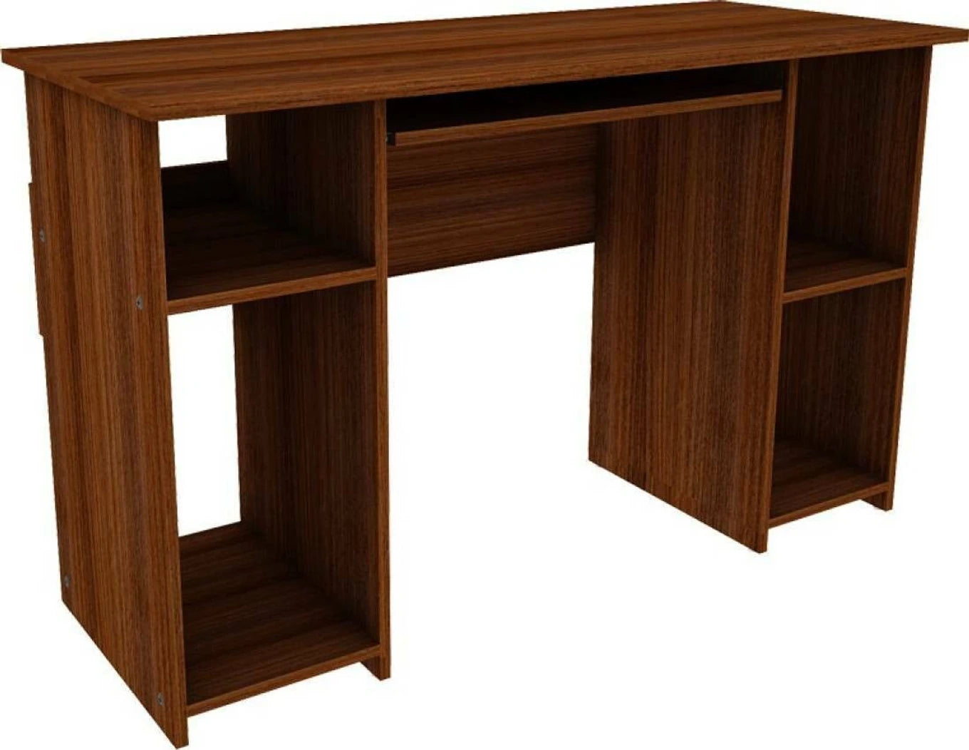 Floresta Wud Computer Study Desk with Shelves (Teak Finish)